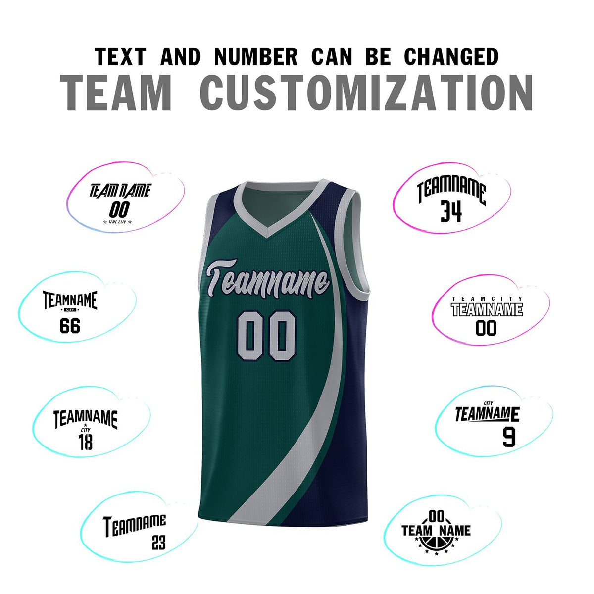 Custom Neon Green Navy-White Side Two-Tone Classic Sports Uniform Basketball Jersey |KXKSHOP