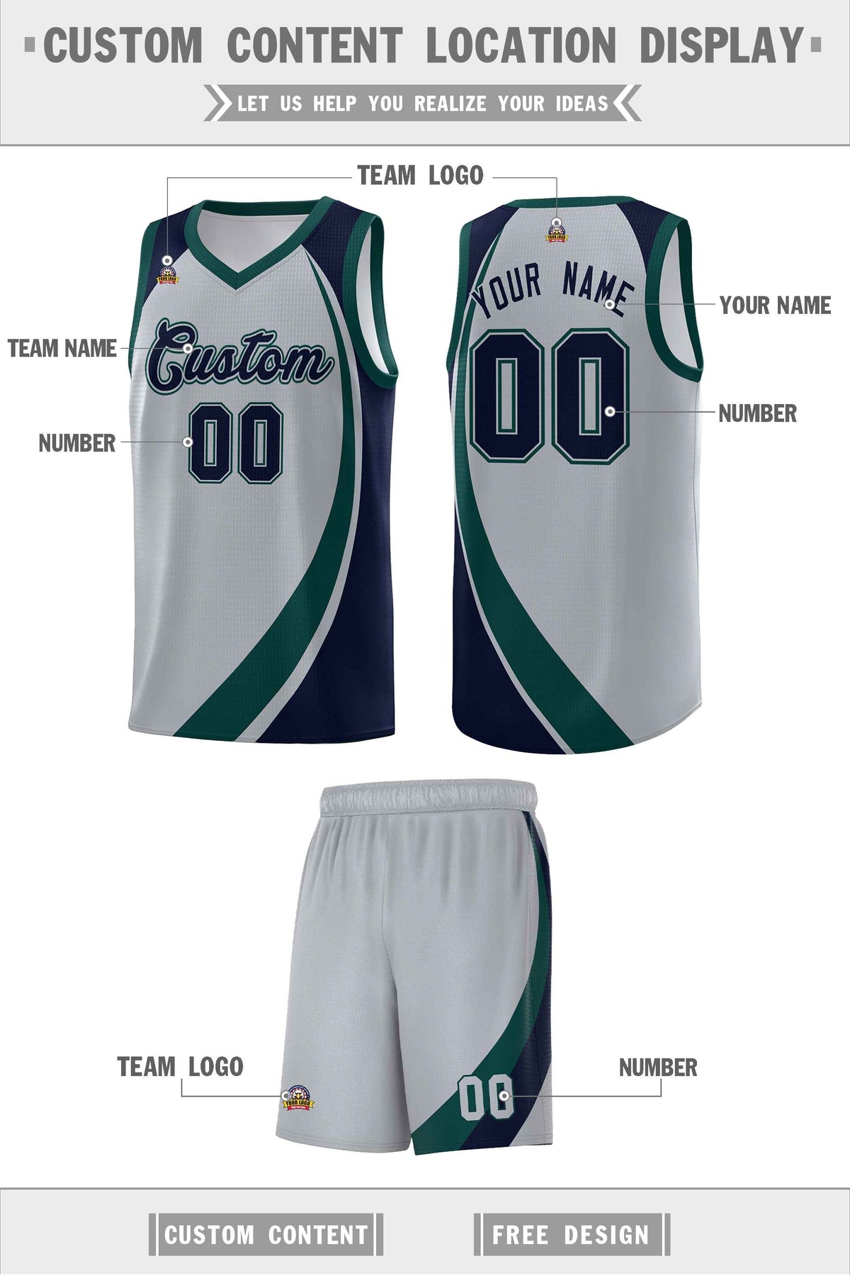 Custom Neon Green Navy-White Side Two-Tone Classic Sports Uniform Basketball Jersey |KXKSHOP