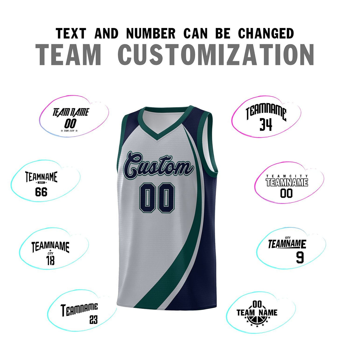 Custom Neon Green Navy-White Side Two-Tone Classic Sports Uniform Basketball Jersey |KXKSHOP