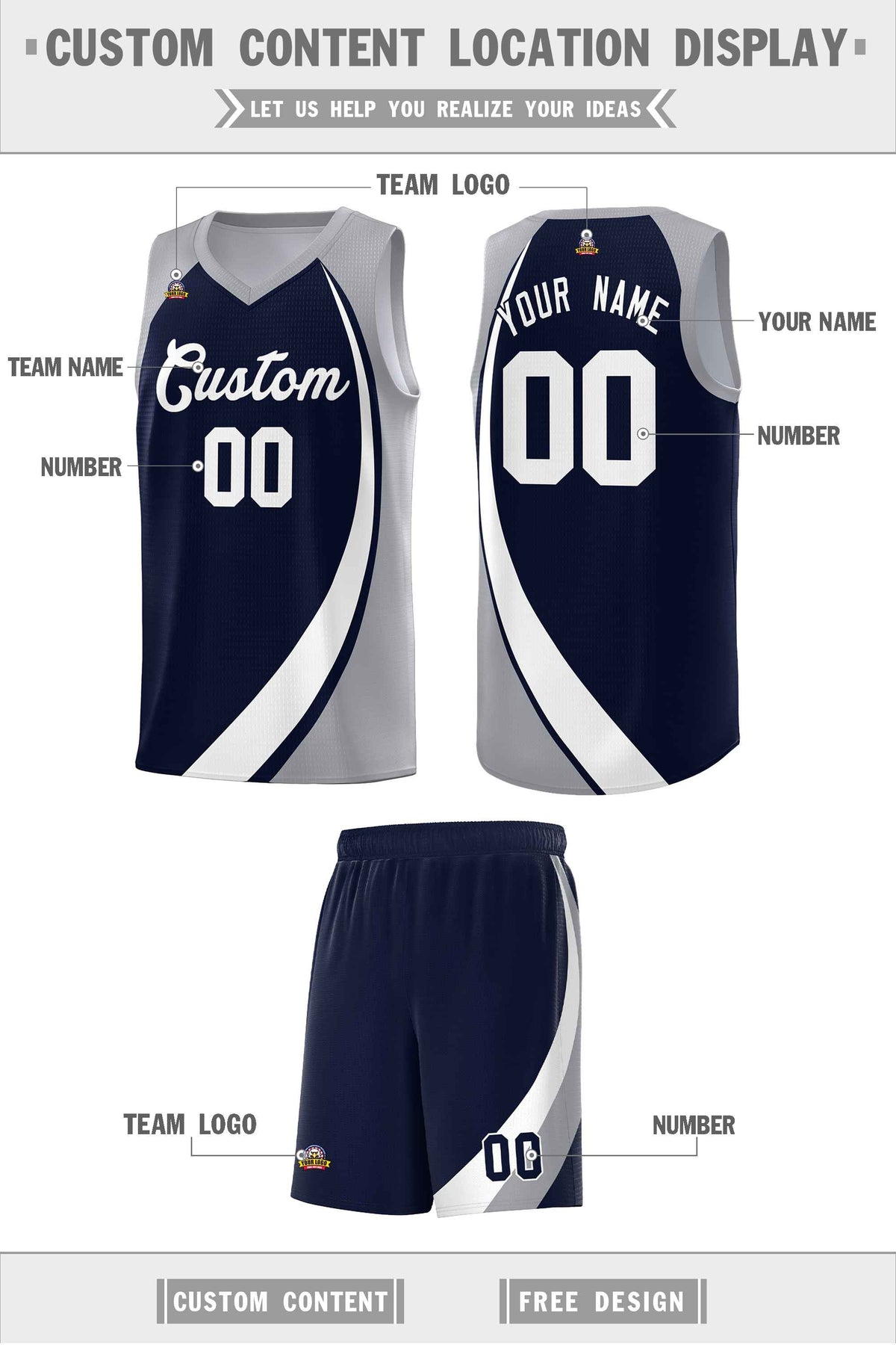 Custom Neon Green Navy-White Side Two-Tone Classic Sports Uniform Basketball Jersey |KXKSHOP