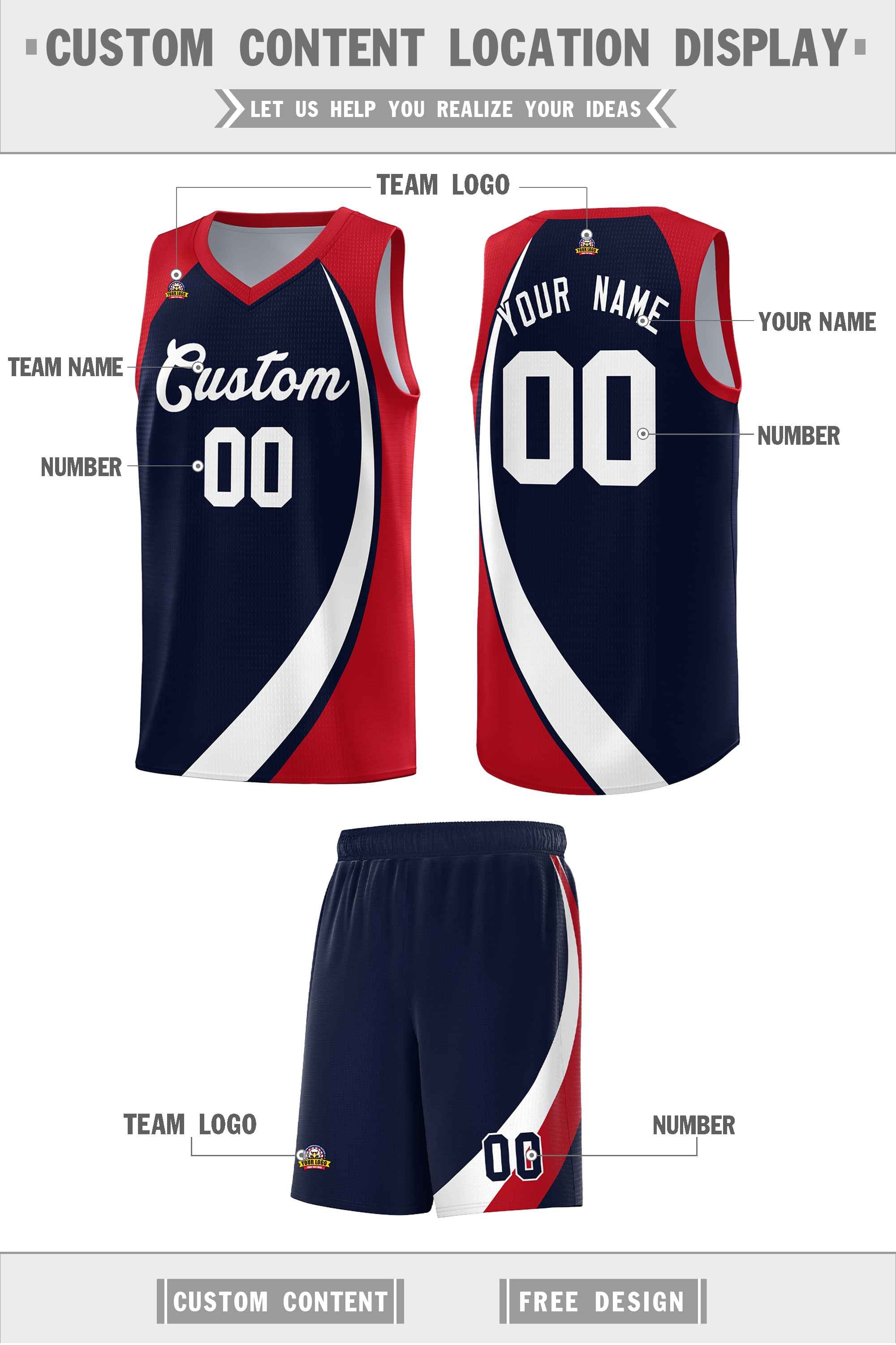Custom Neon Green Navy-White Side Two-Tone Classic Sports Uniform Basketball Jersey |KXKSHOP