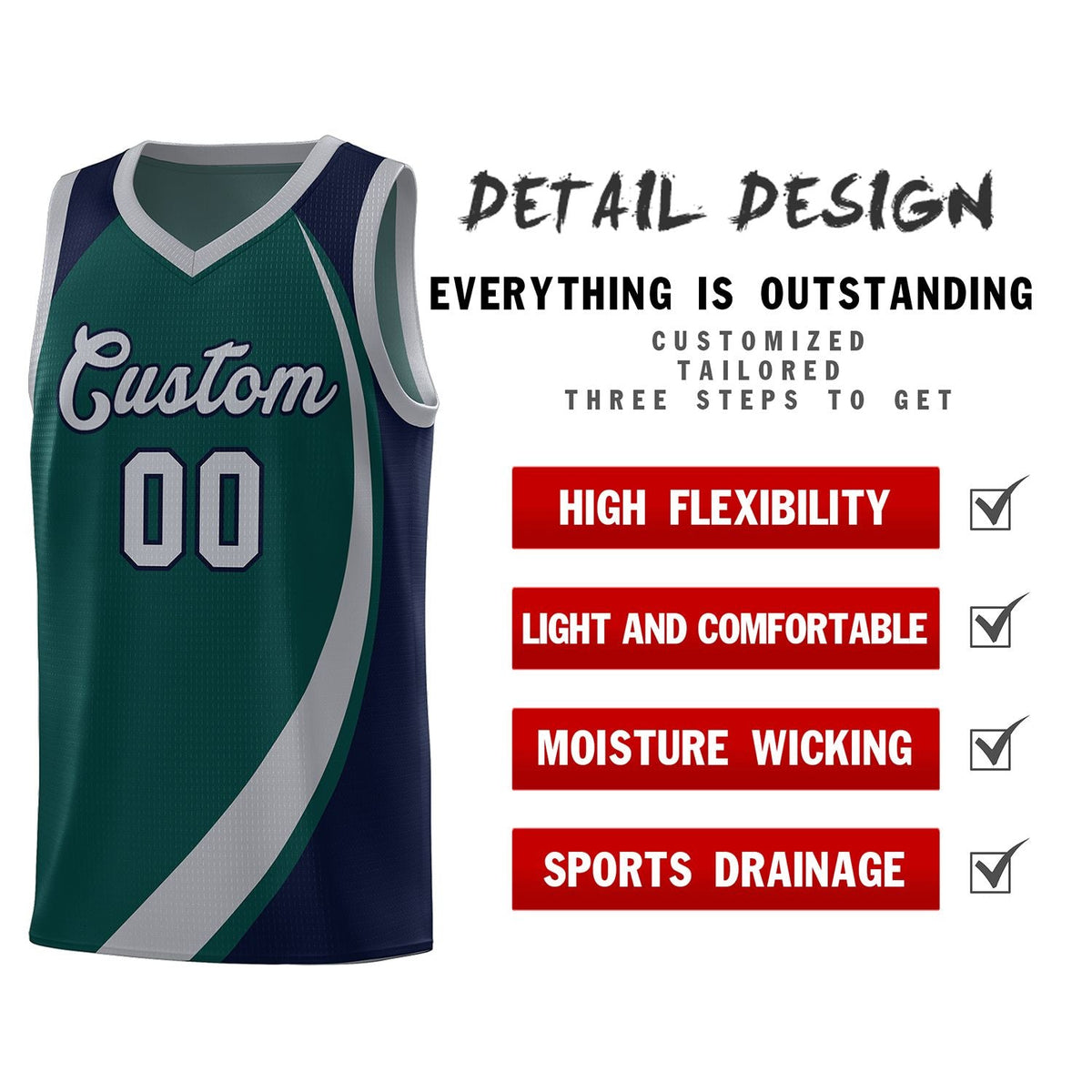 Custom Neon Green Navy-White Side Two-Tone Classic Sports Uniform Basketball Jersey |KXKSHOP