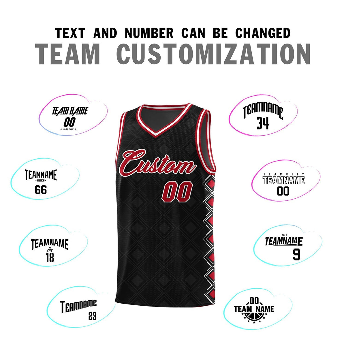 Custom Black Side Blocks Sports Uniform Basketball Jersey|KXKSHOP