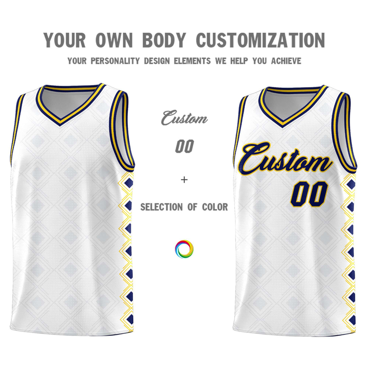Custom White Side Blocks Sports Uniform Basketball Jersey|KXKSHOP