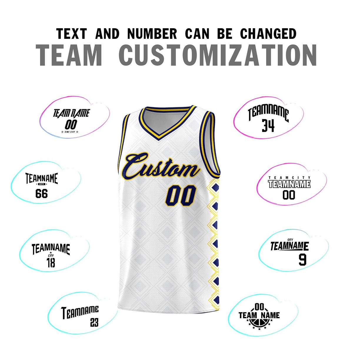 Custom White Side Blocks Sports Uniform Basketball Jersey|KXKSHOP