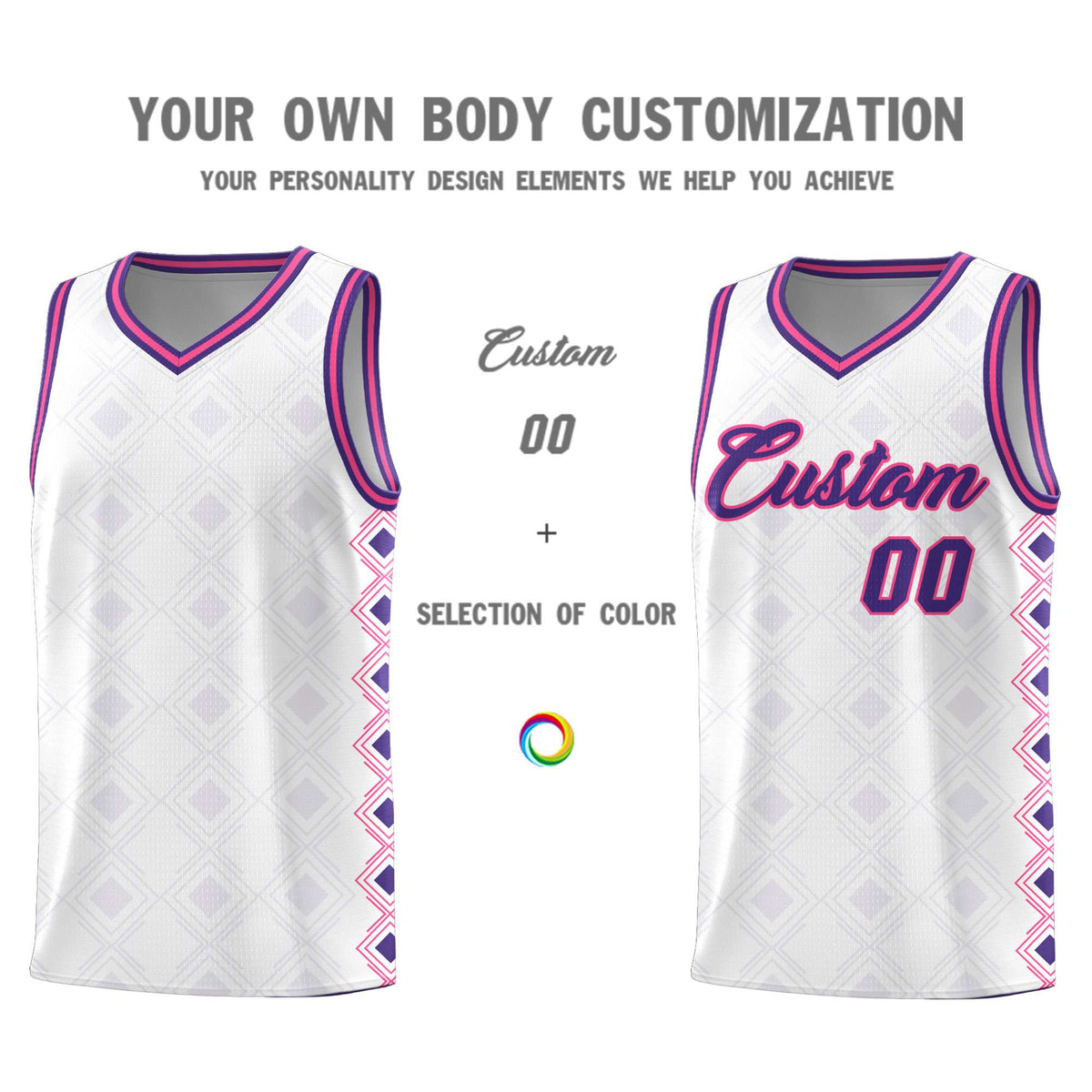 Custom White Side Blocks Sports Uniform Basketball Jersey|KXKSHOP