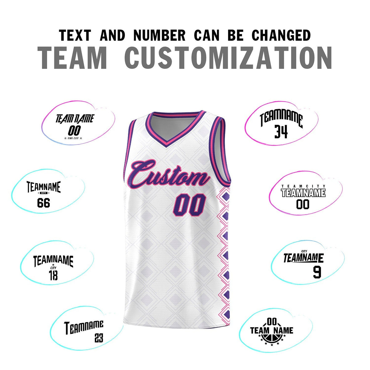 Custom White Side Blocks Sports Uniform Basketball Jersey|KXKSHOP