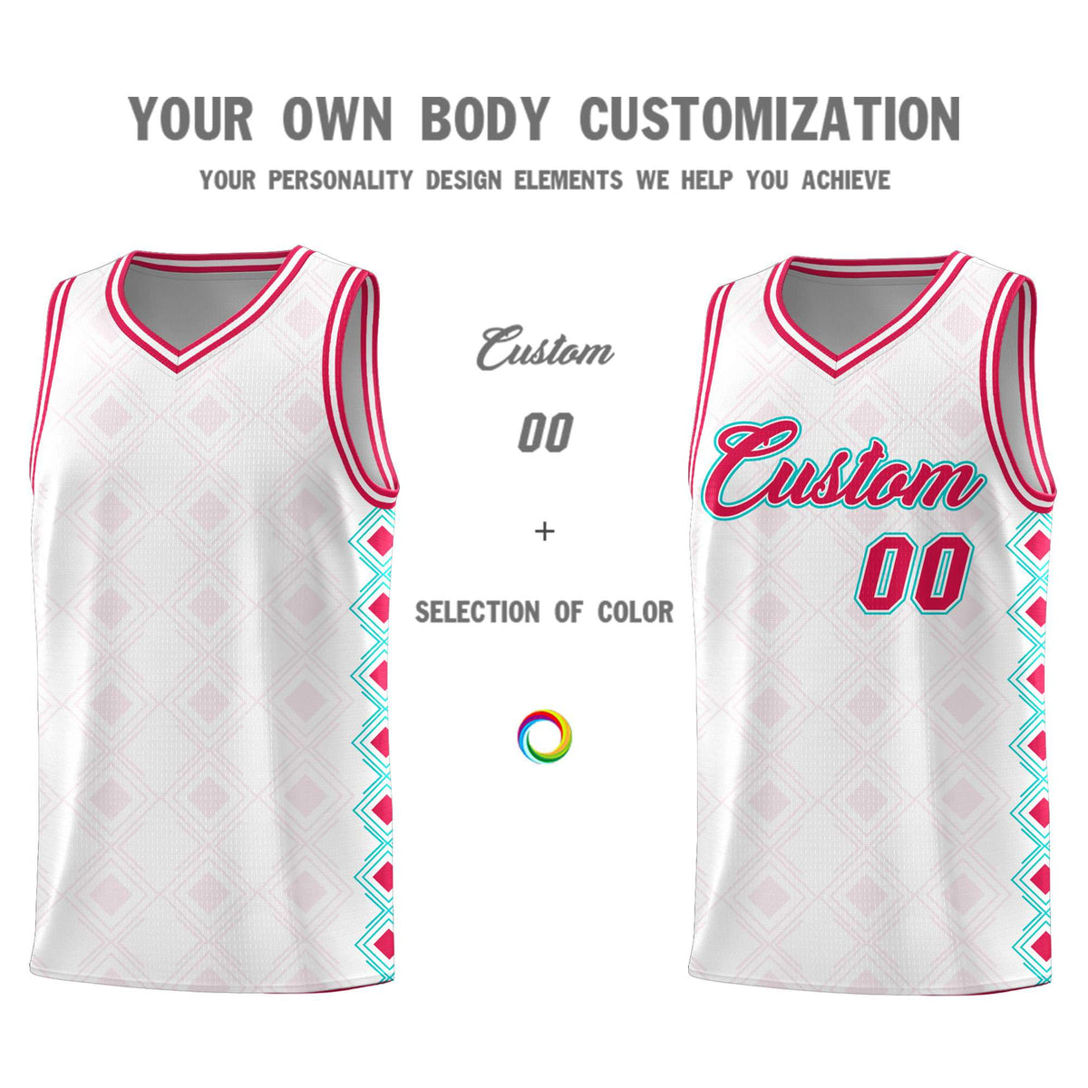 Custom White Side Blocks Sports Uniform Basketball Jersey|KXKSHOP