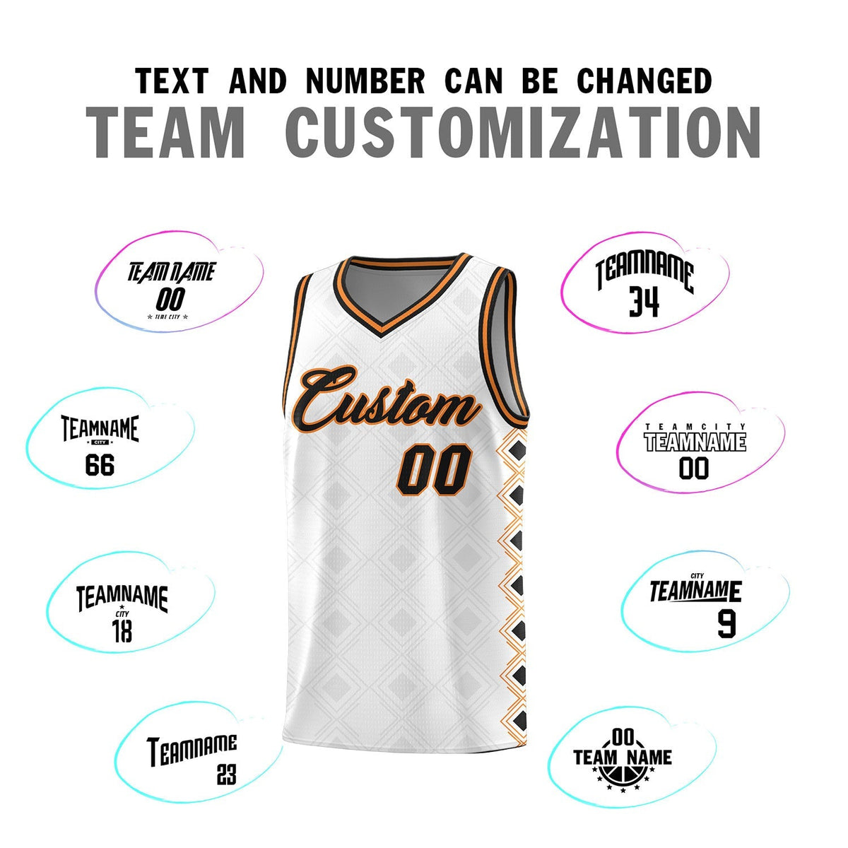 Custom White Side Blocks Sports Uniform Basketball Jersey|KXKSHOP