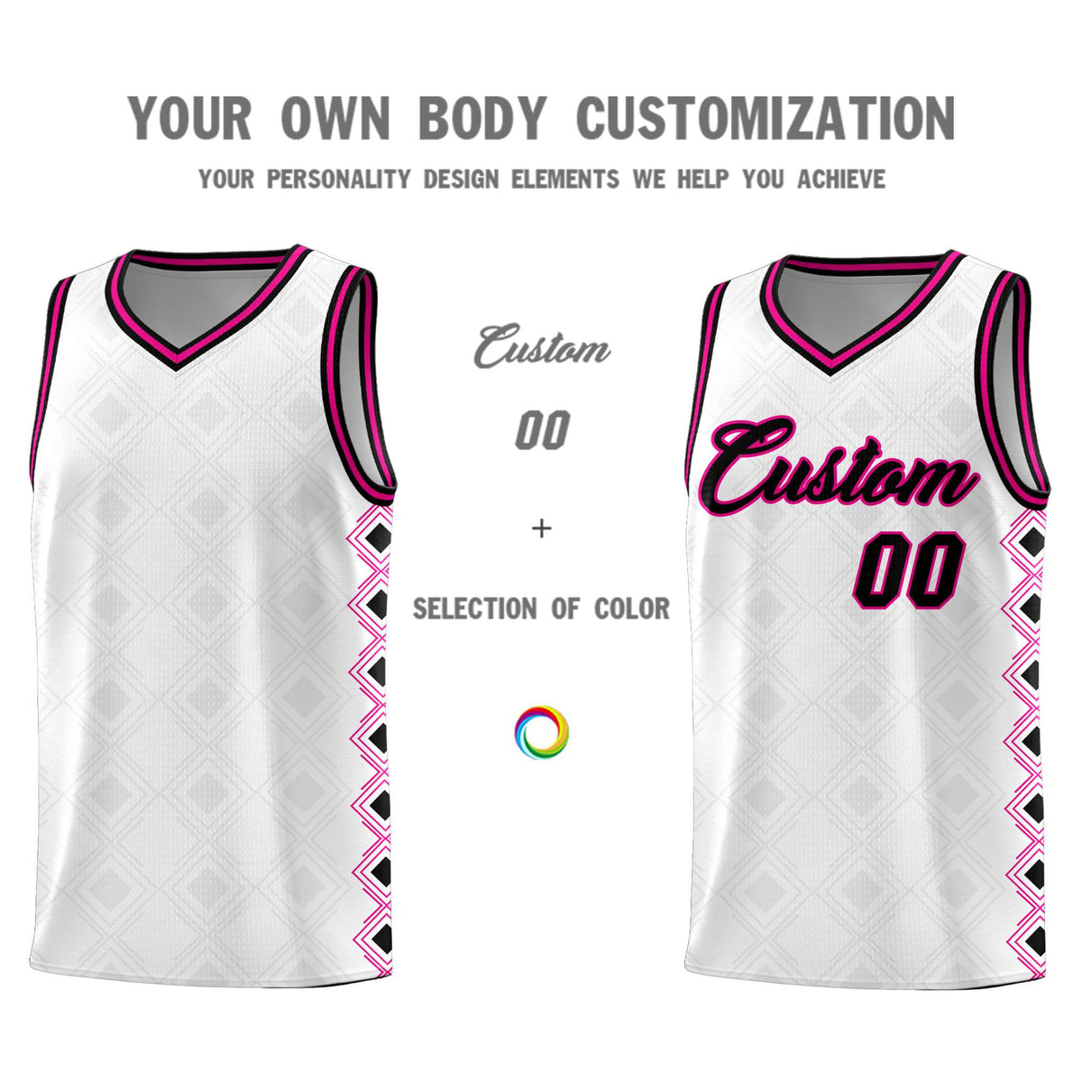 Custom White Side Blocks Sports Uniform Basketball Jersey|KXKSHOP