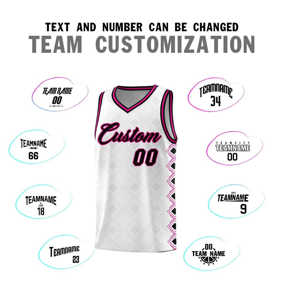 Custom White Side Blocks Sports Uniform Basketball Jersey|KXKSHOP
