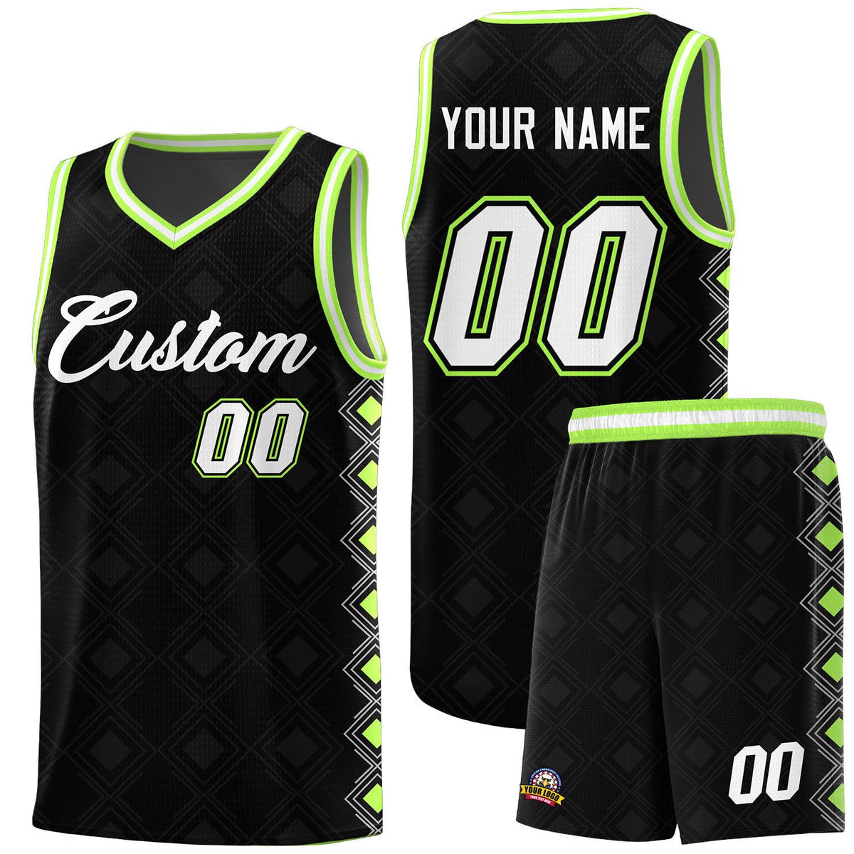 Custom Black Side Blocks Sports Uniform Basketball Jersey|KXKSHOP