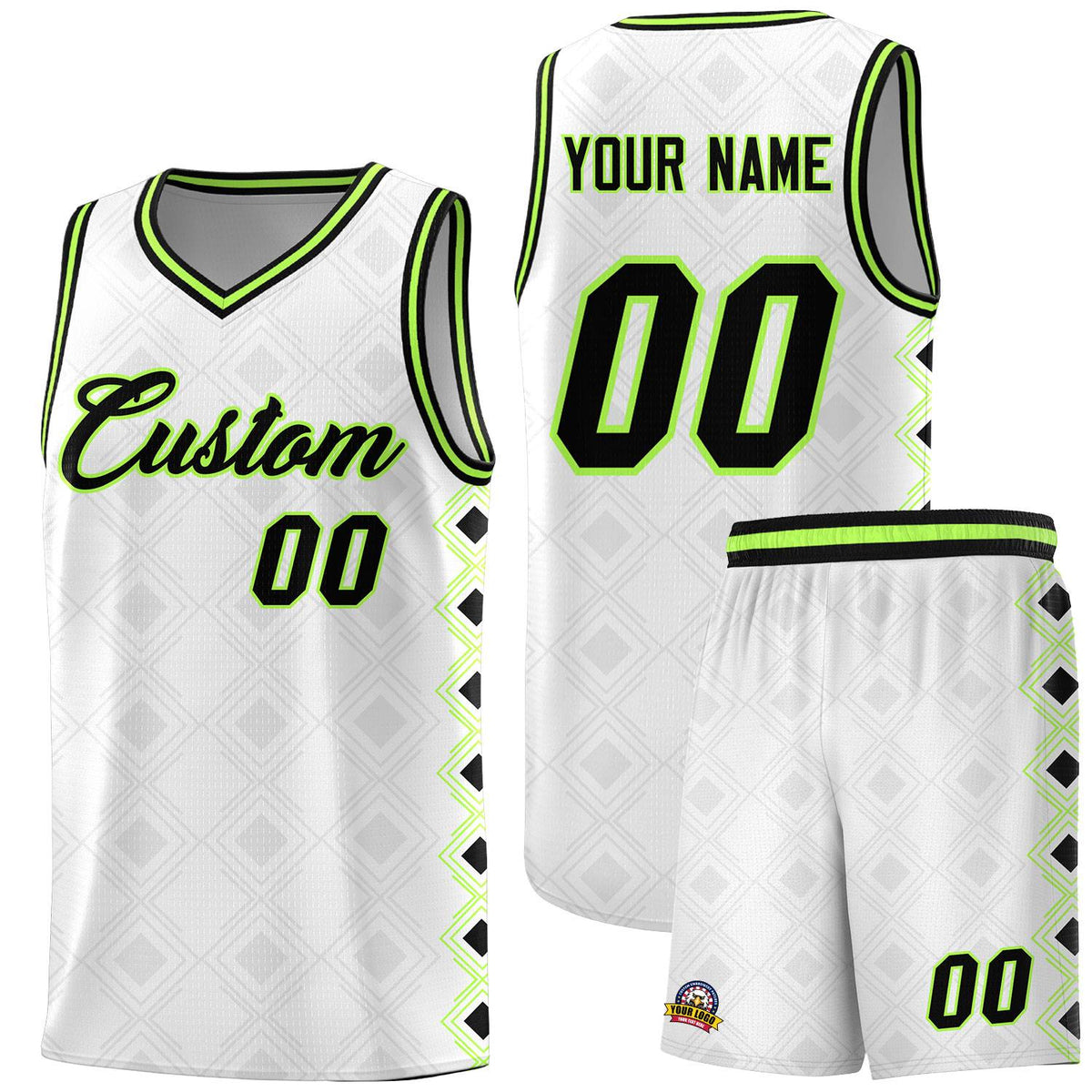 Custom White Side Blocks Sports Uniform Basketball Jersey|KXKSHOP