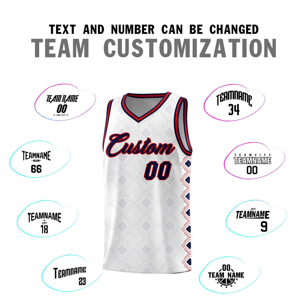 Custom White Side Blocks Sports Uniform Basketball Jersey|KXKSHOP