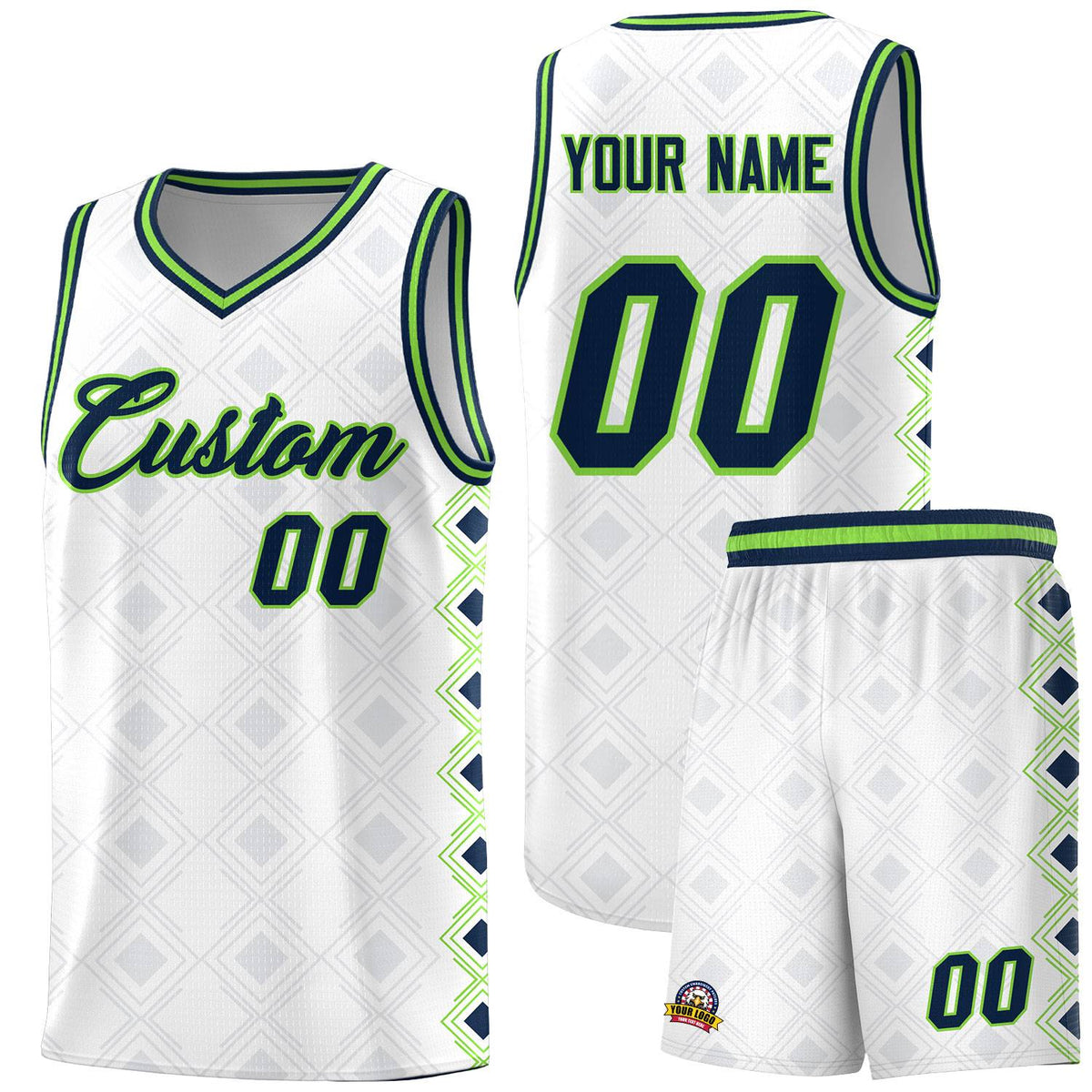 Custom White Side Blocks Sports Uniform Basketball Jersey|KXKSHOP
