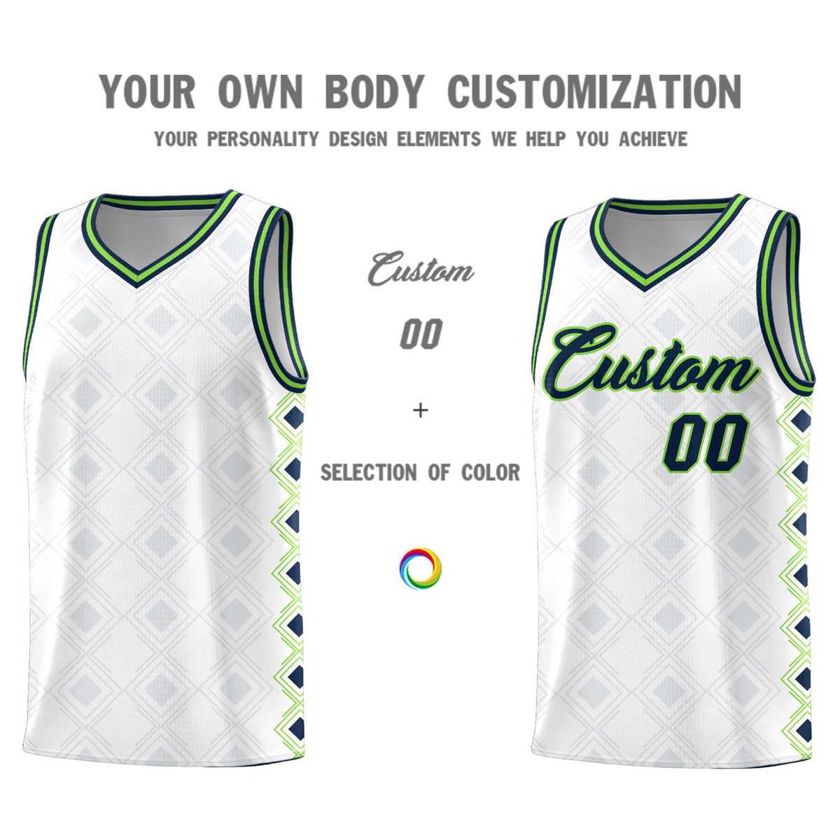 Custom White Side Blocks Sports Uniform Basketball Jersey|KXKSHOP