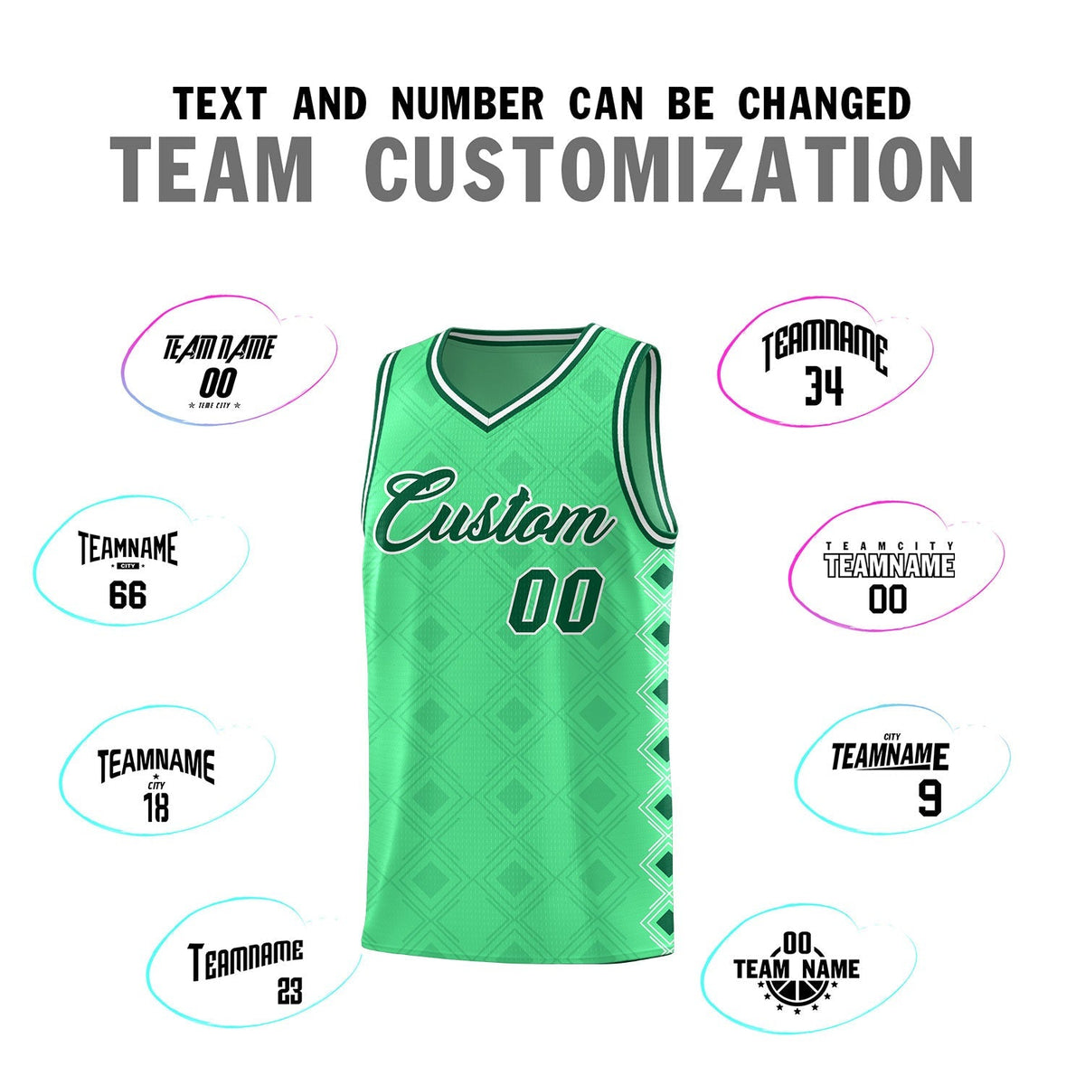 Custom Bright Green Side Blocks Sports Uniform Basketball Jersey|KXKSHOP