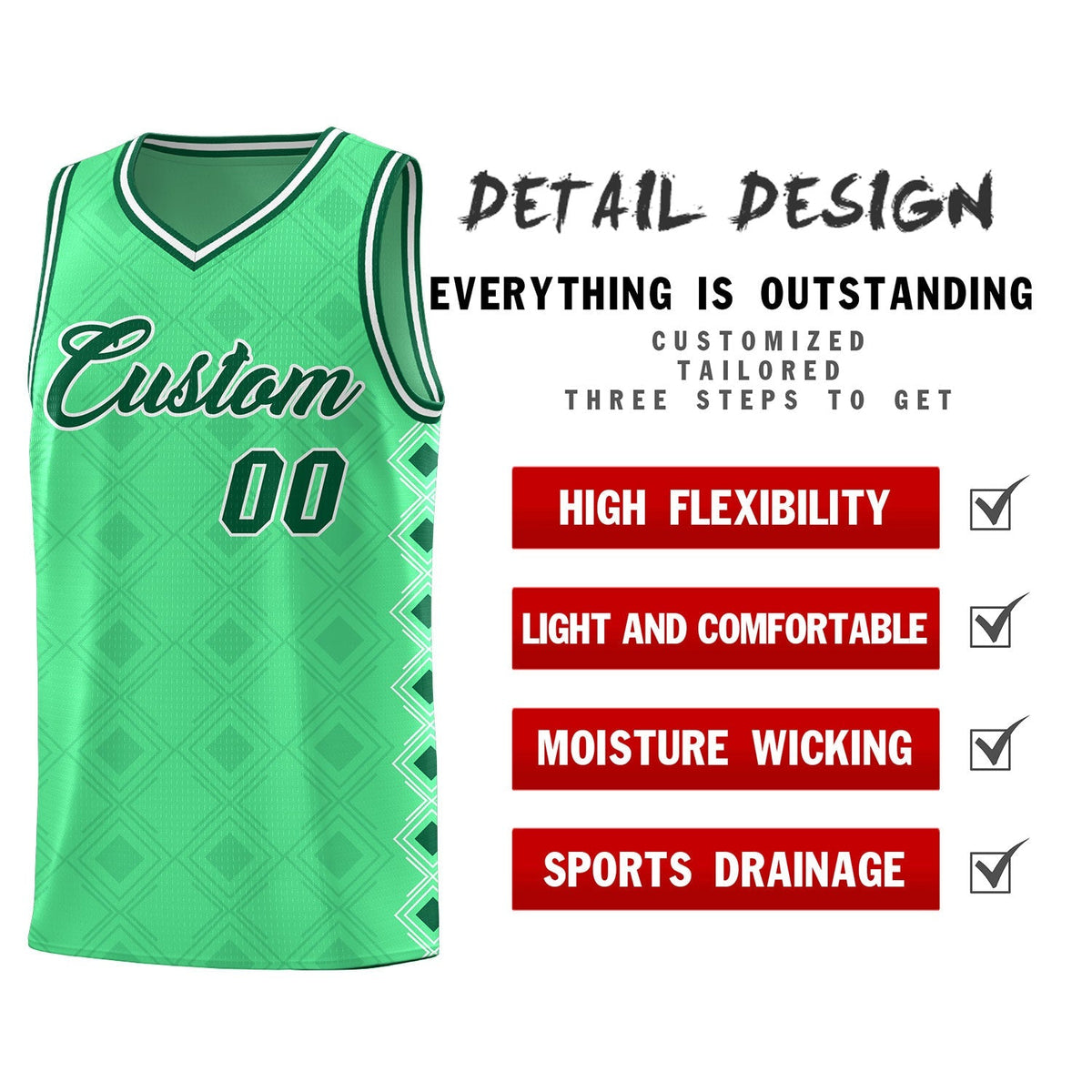 Custom Bright Green Side Blocks Sports Uniform Basketball Jersey|KXKSHOP