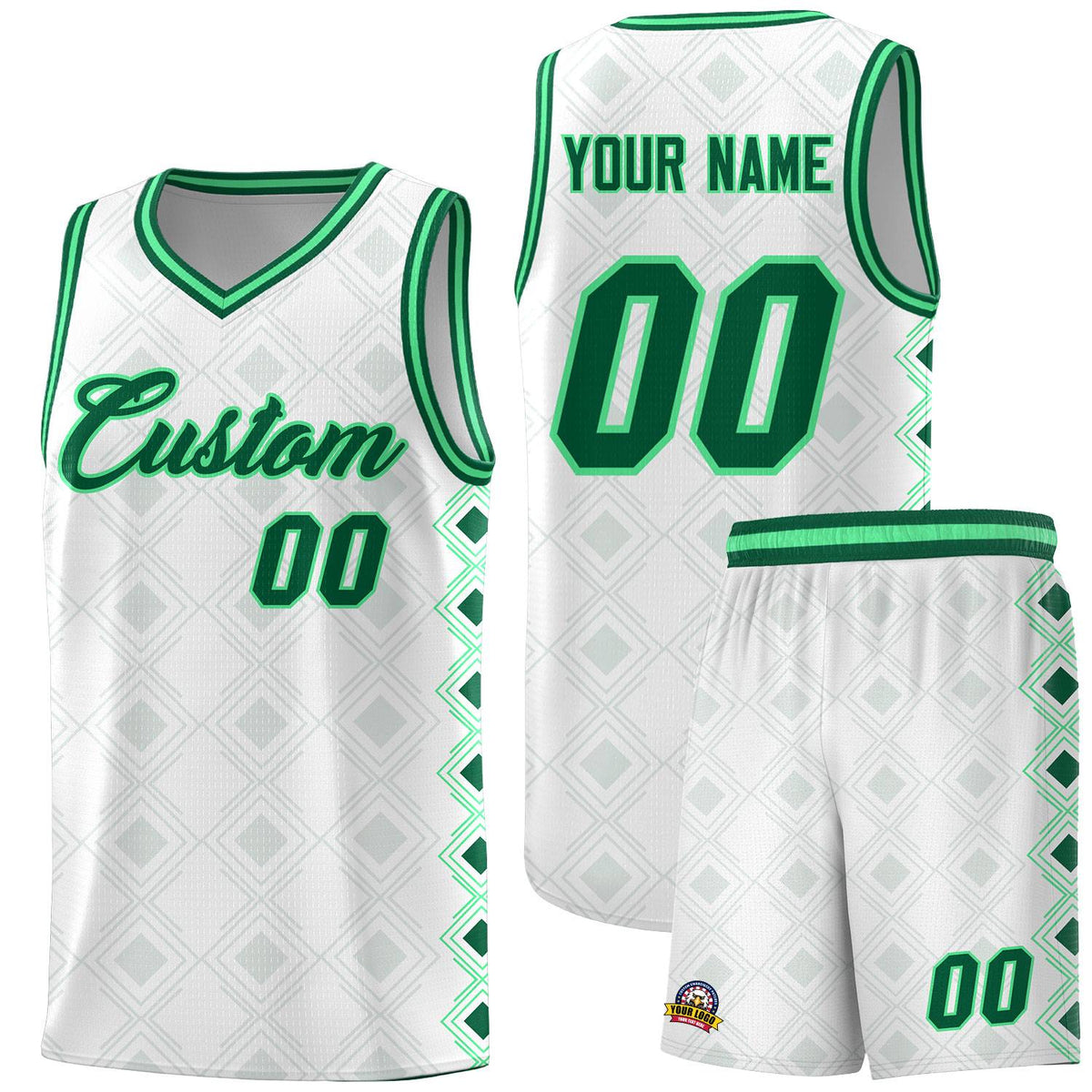 Custom White Side Blocks Sports Uniform Basketball Jersey|KXKSHOP