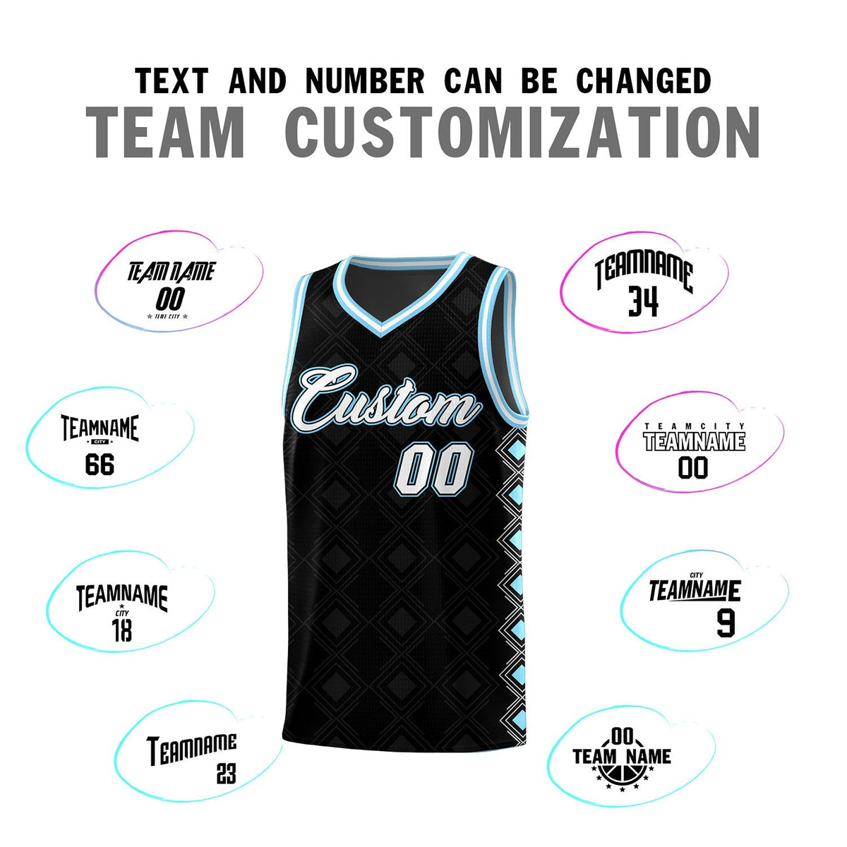 Custom Black Side Blocks Sports Uniform Basketball Jersey|KXKSHOP