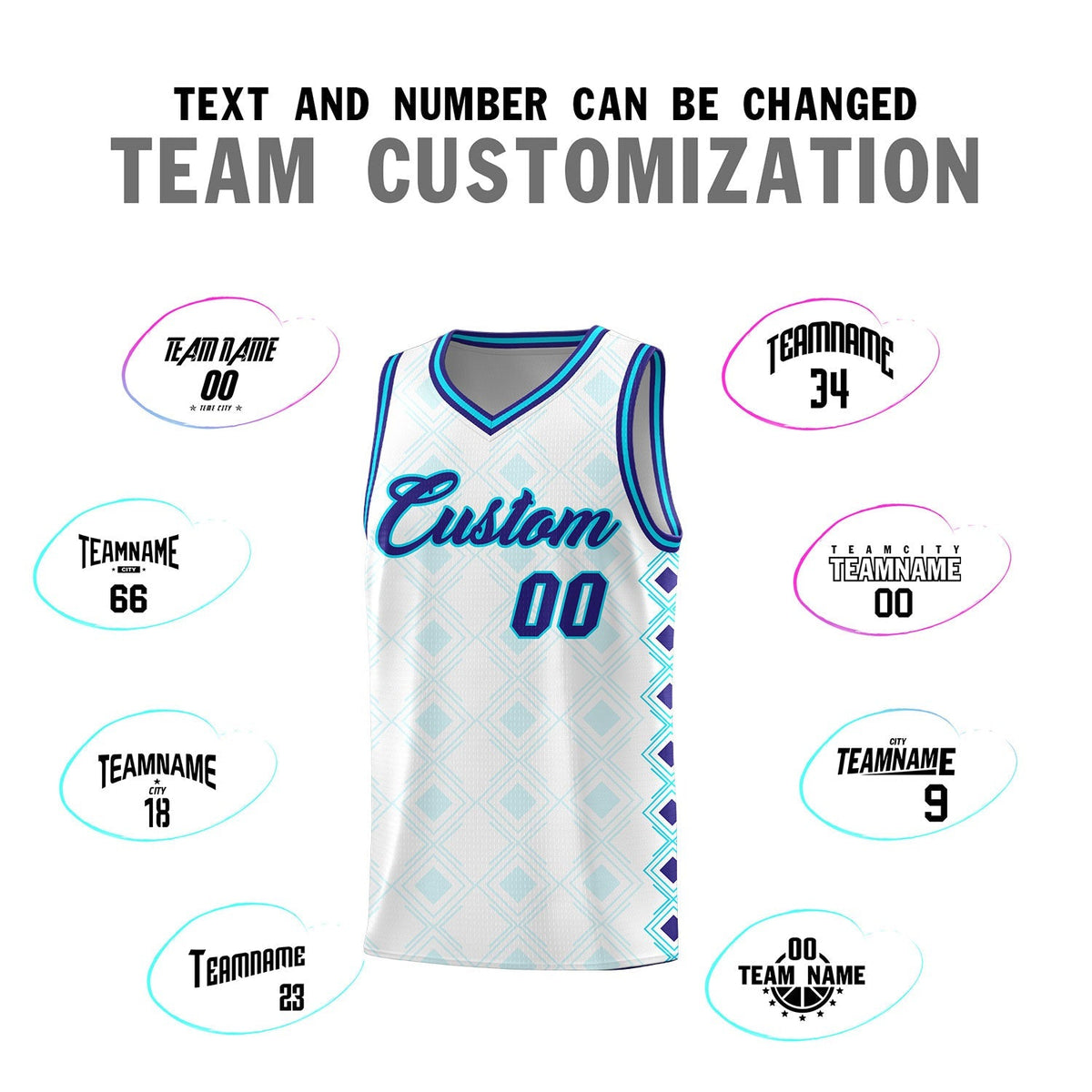 Custom White Side Blocks Sports Uniform Basketball Jersey|KXKSHOP