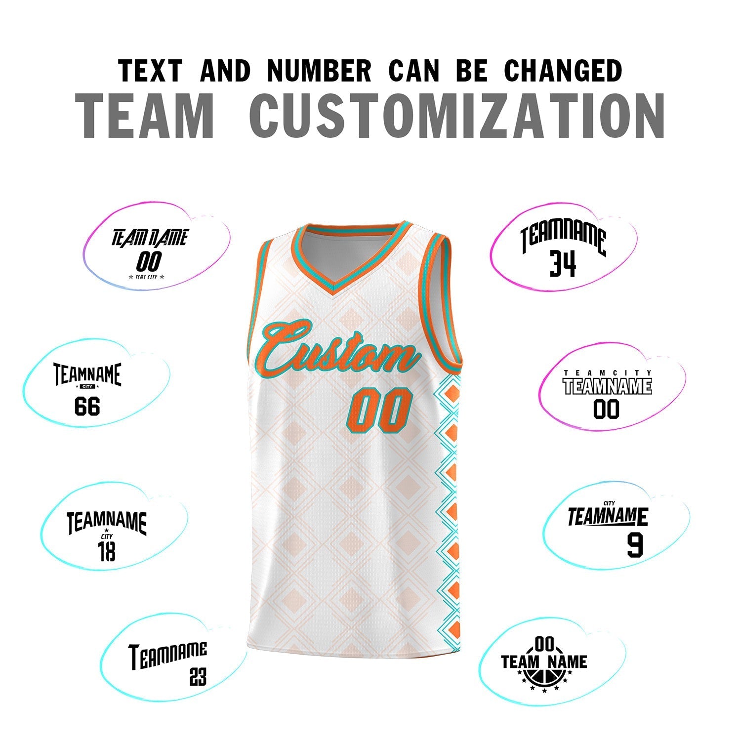 Custom White Side Blocks Sports Uniform Basketball Jersey|KXKSHOP