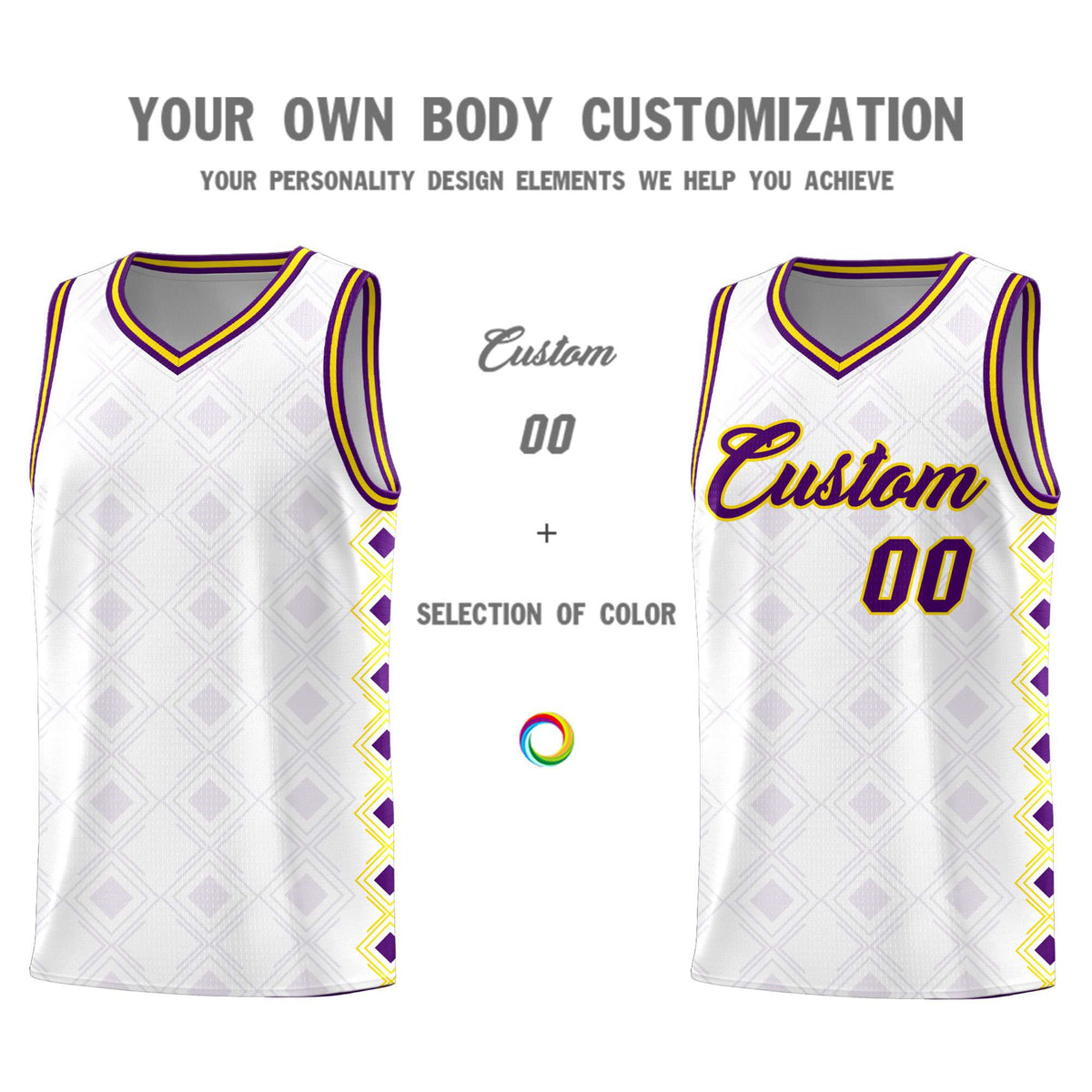 Custom White Side Blocks Sports Uniform Basketball Jersey|KXKSHOP