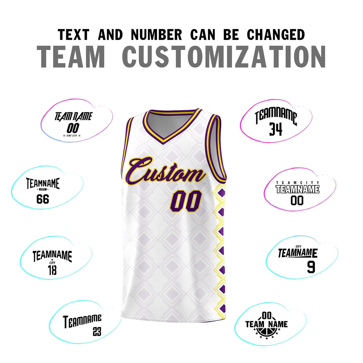 Custom White Side Blocks Sports Uniform Basketball Jersey|KXKSHOP