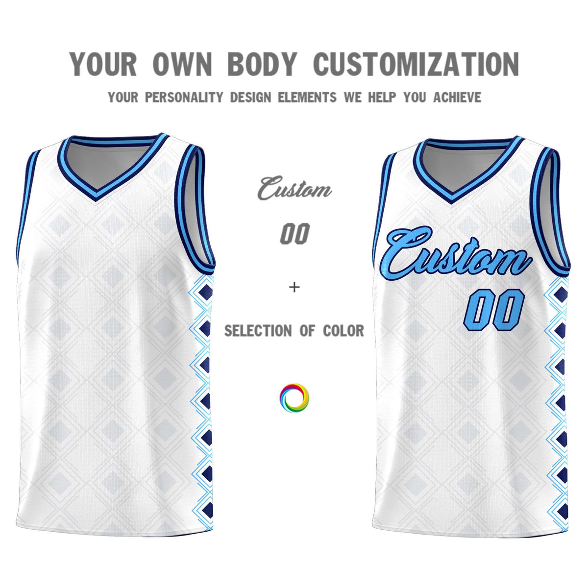 Custom White Side Blocks Sports Uniform Basketball Jersey|KXKSHOP