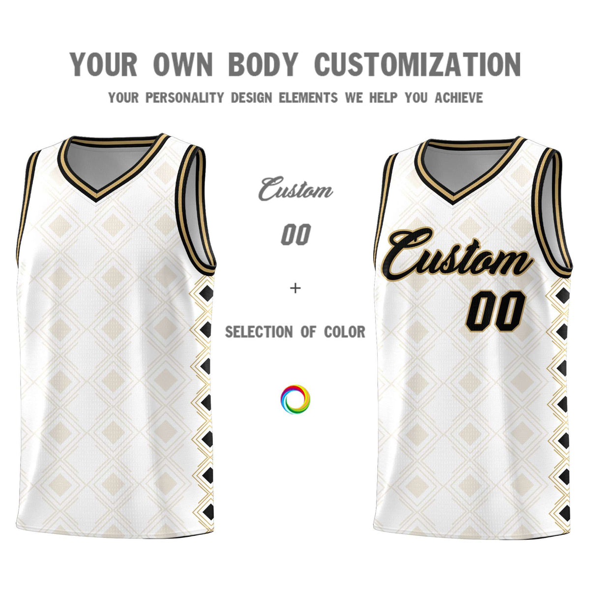 Custom White Side Blocks Sports Uniform Basketball Jersey|KXKSHOP