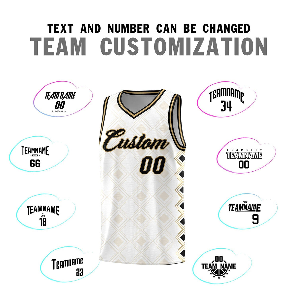 Custom White Side Blocks Sports Uniform Basketball Jersey|KXKSHOP