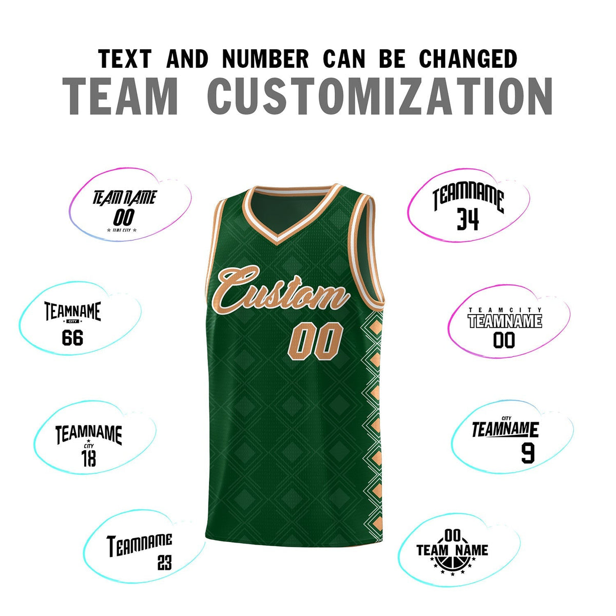 Custom Kelly Green Side Blocks Sports Uniform Basketball Jersey|KXKSHOP