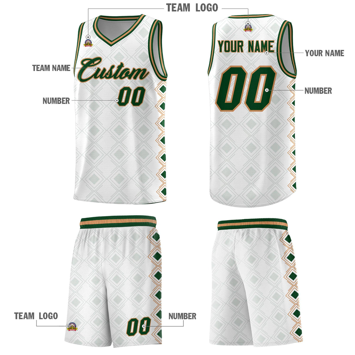 Custom White Side Blocks Sports Uniform Basketball Jersey|KXKSHOP
