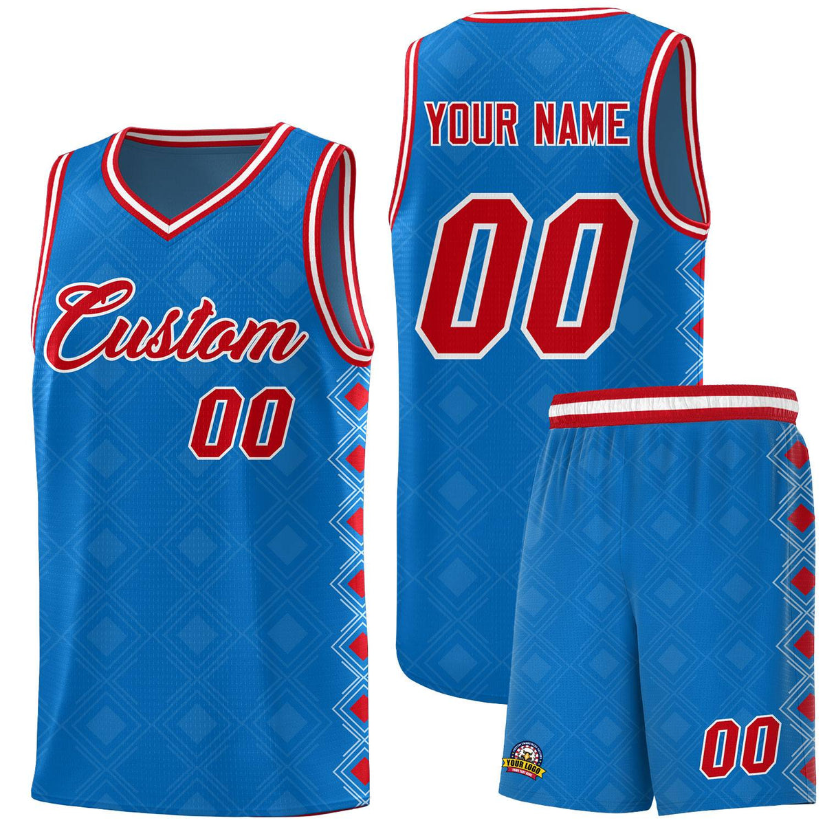 Custom Royal Side Blocks Sports Uniform Basketball Jersey|KXKSHOP