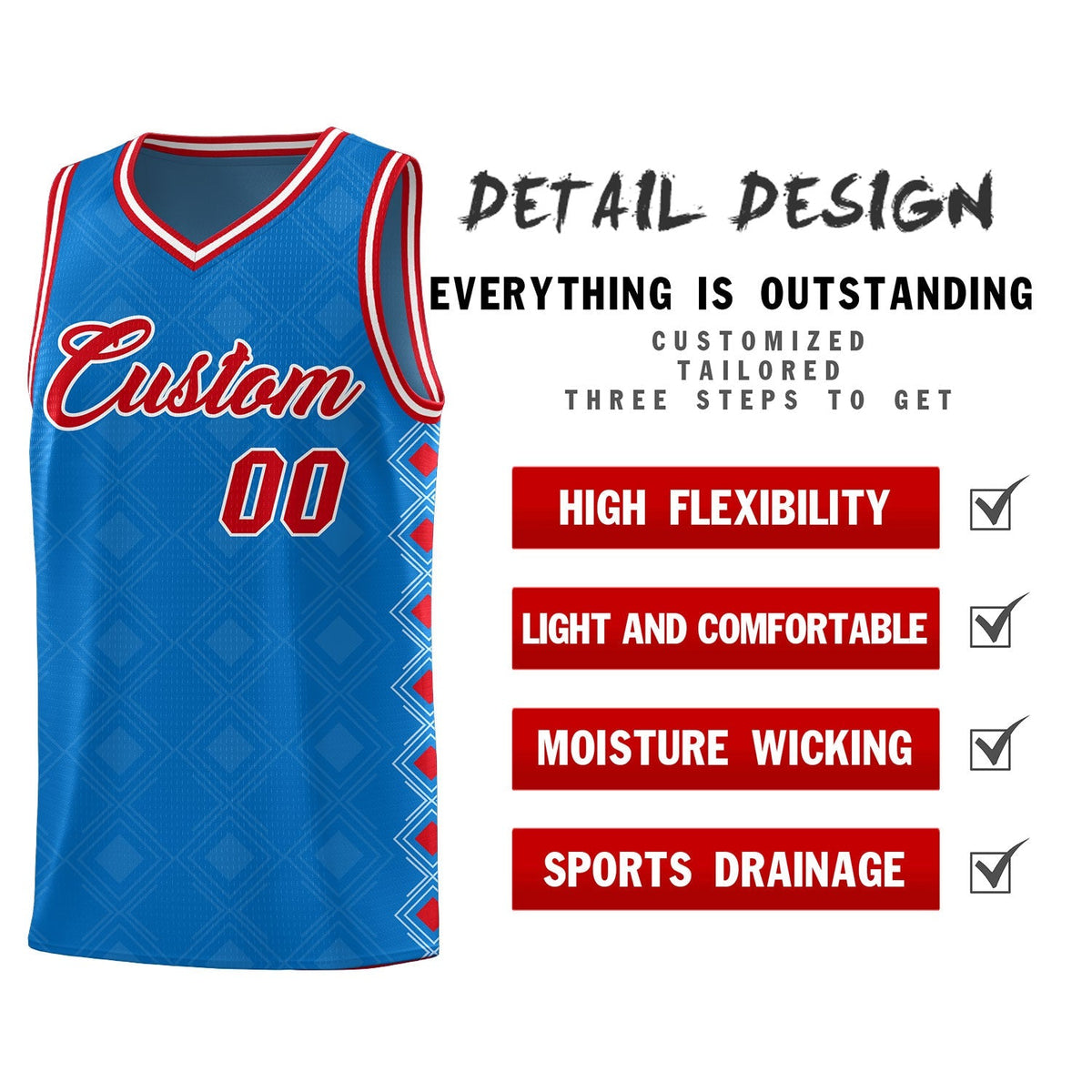Custom Royal Side Blocks Sports Uniform Basketball Jersey|KXKSHOP