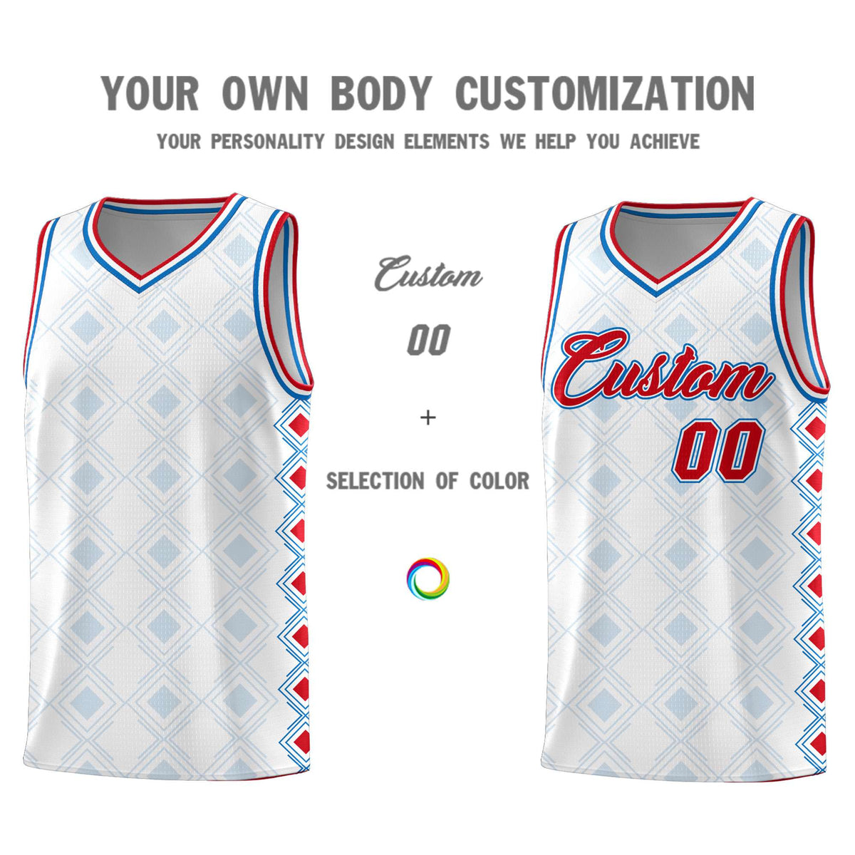 Custom White Side Blocks Sports Uniform Basketball Jersey|KXKSHOP