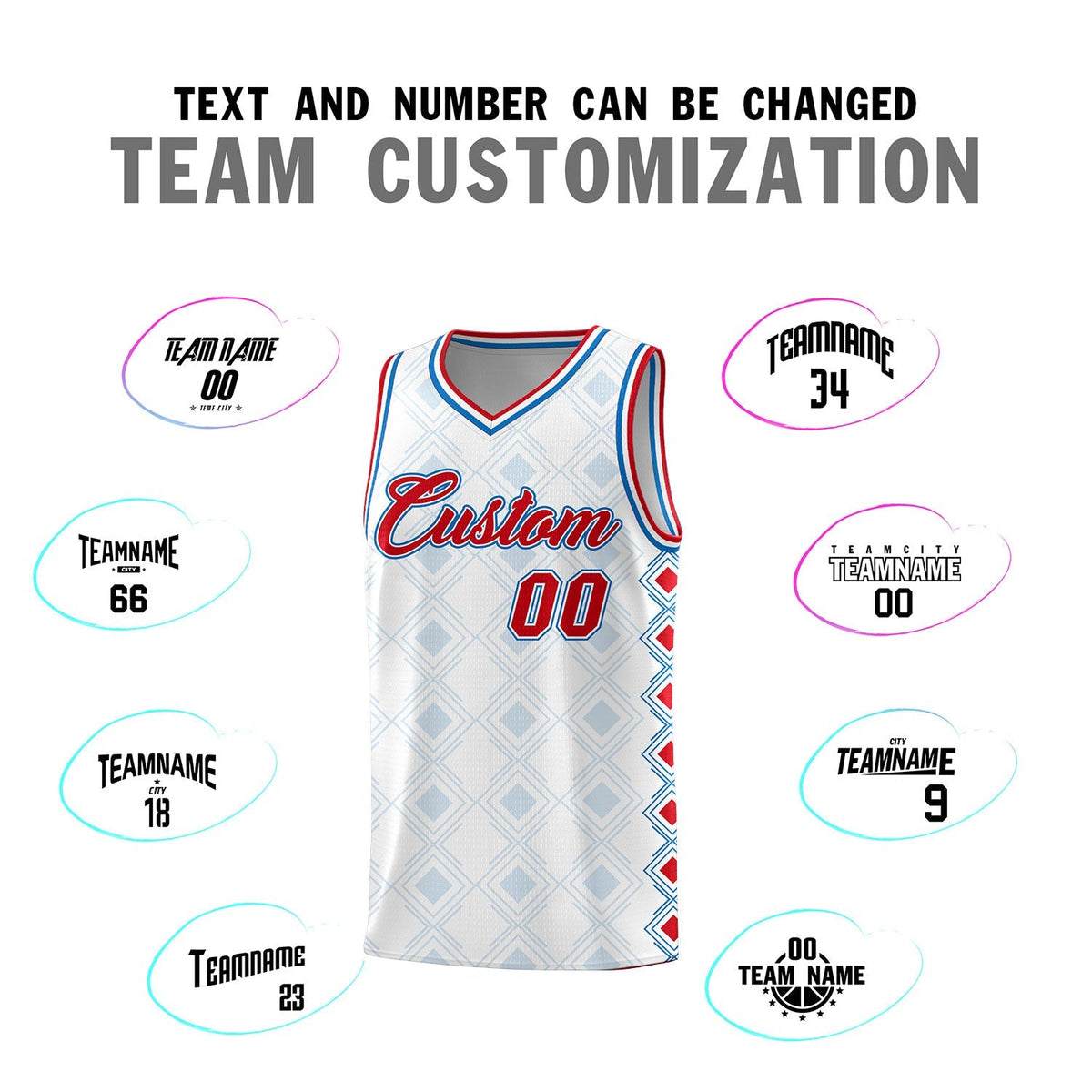 Custom White Side Blocks Sports Uniform Basketball Jersey|KXKSHOP
