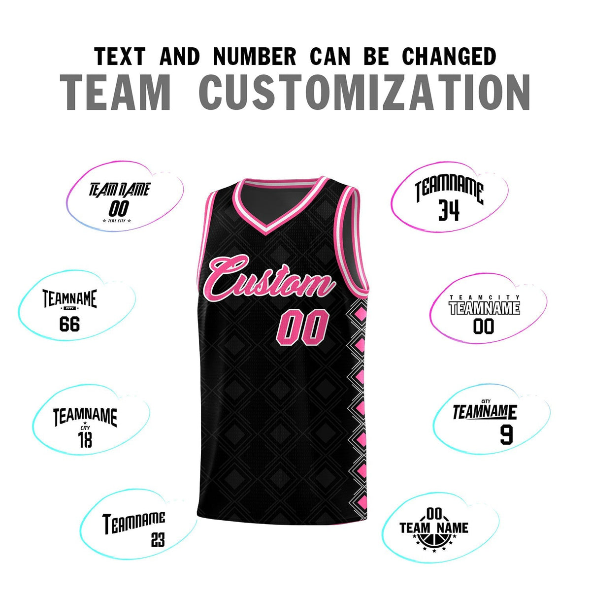 Custom Black Side Blocks Sports Uniform Basketball Jersey|KXKSHOP