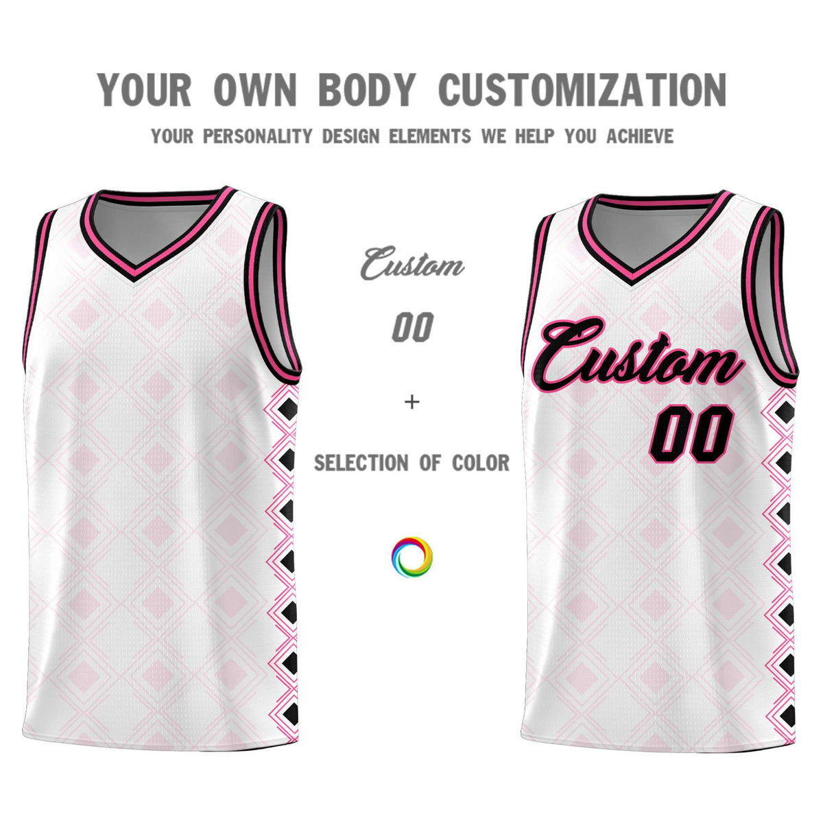 Custom White Side Blocks Sports Uniform Basketball Jersey|KXKSHOP