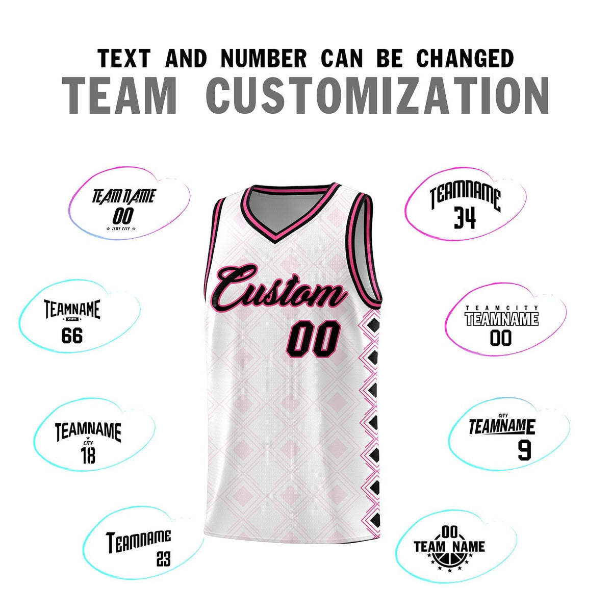 Custom White Side Blocks Sports Uniform Basketball Jersey|KXKSHOP