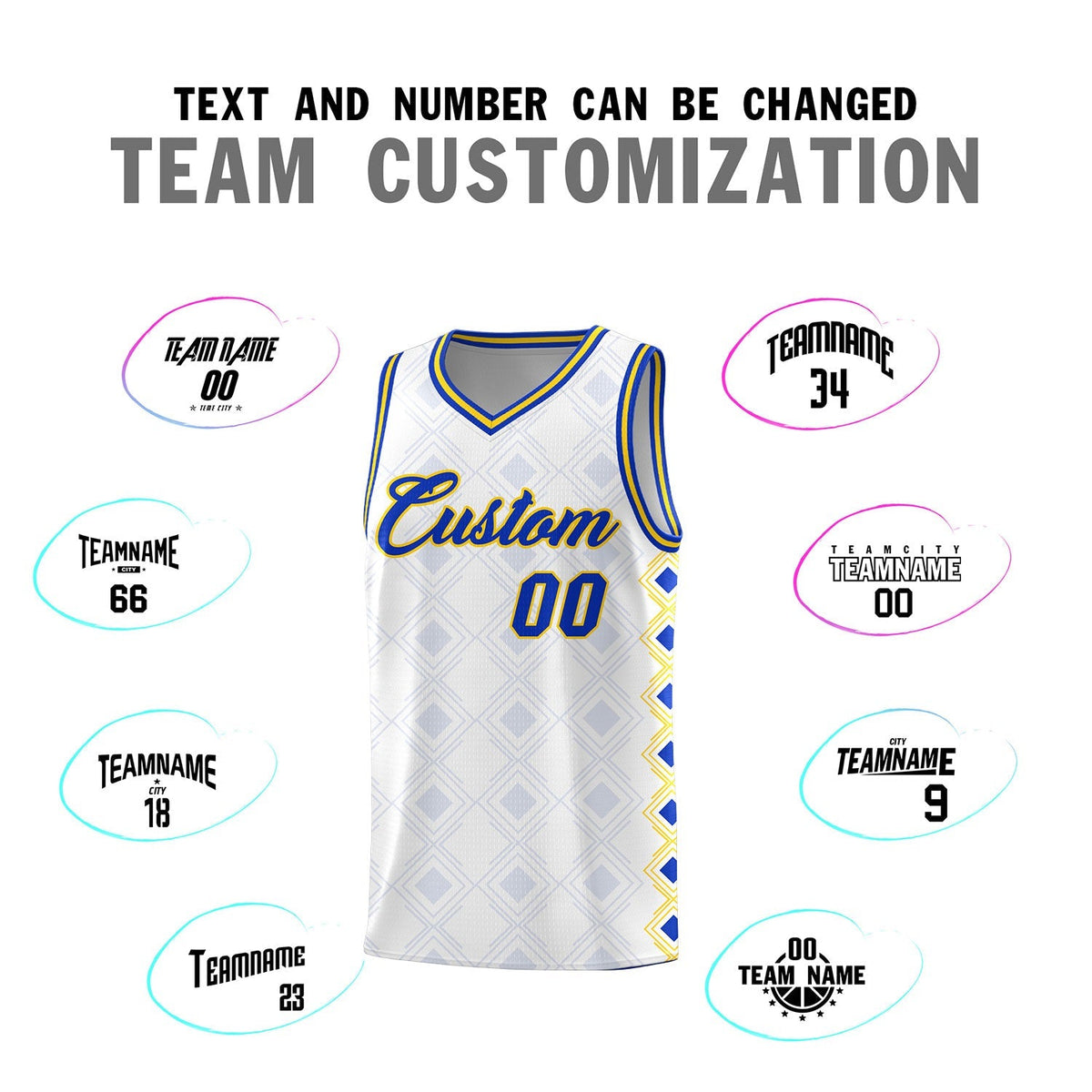 Custom White Side Blocks Sports Uniform Basketball Jersey|KXKSHOP