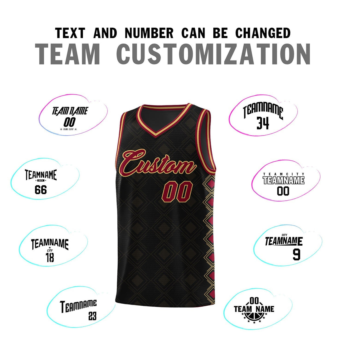 Custom Black Side Blocks Sports Uniform Basketball Jersey|KXKSHOP