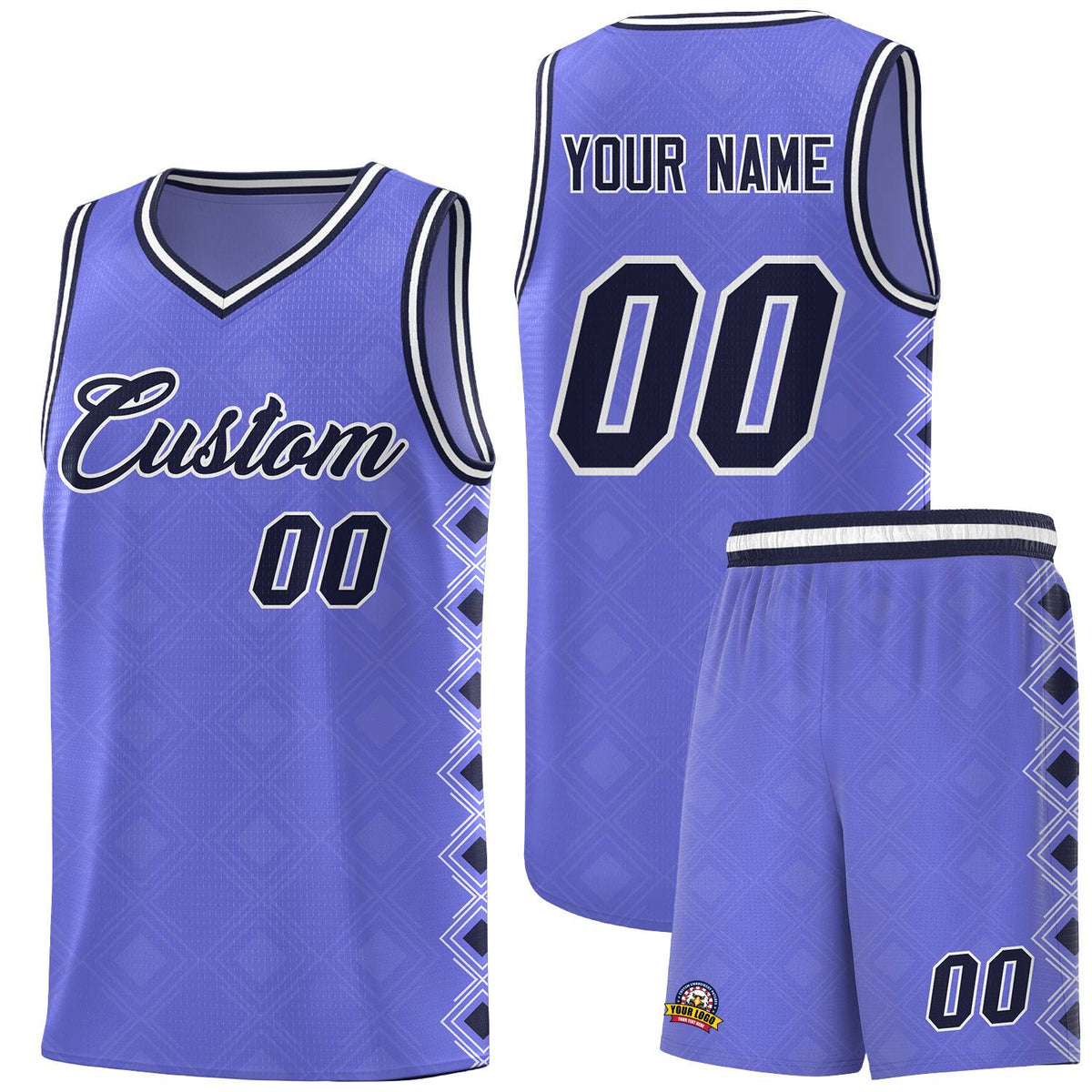 Custom Purple Side Blocks Sports Uniform Basketball Jersey|KXKSHOP