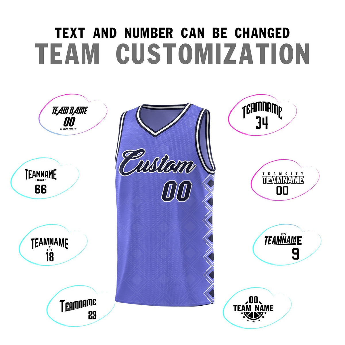 Custom Purple Side Blocks Sports Uniform Basketball Jersey|KXKSHOP