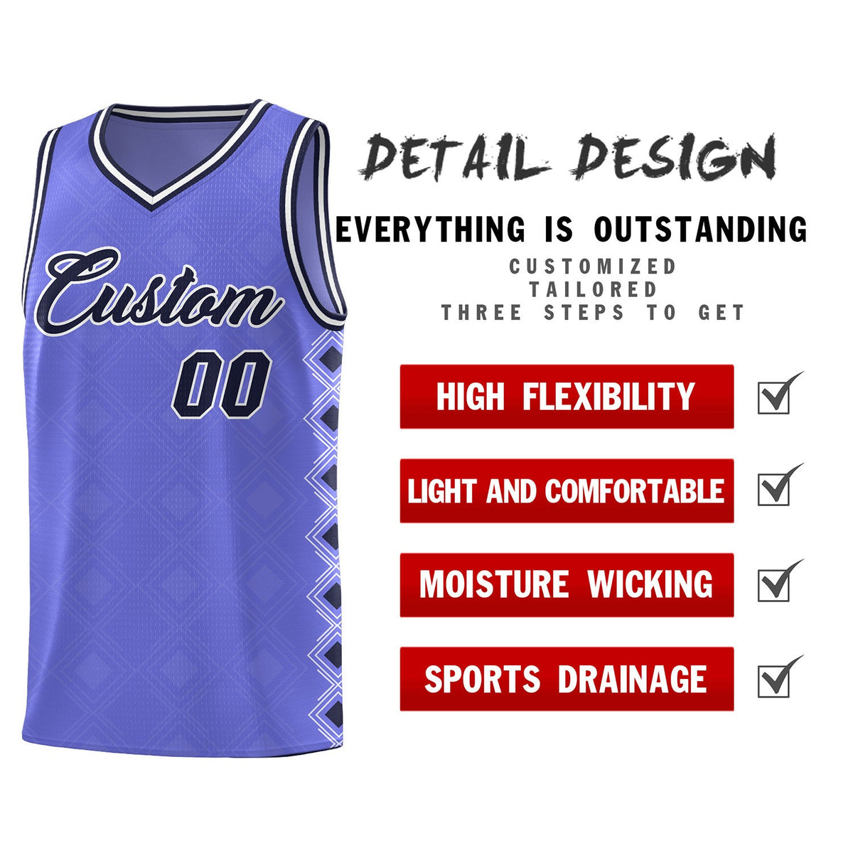 Custom Purple Side Blocks Sports Uniform Basketball Jersey|KXKSHOP