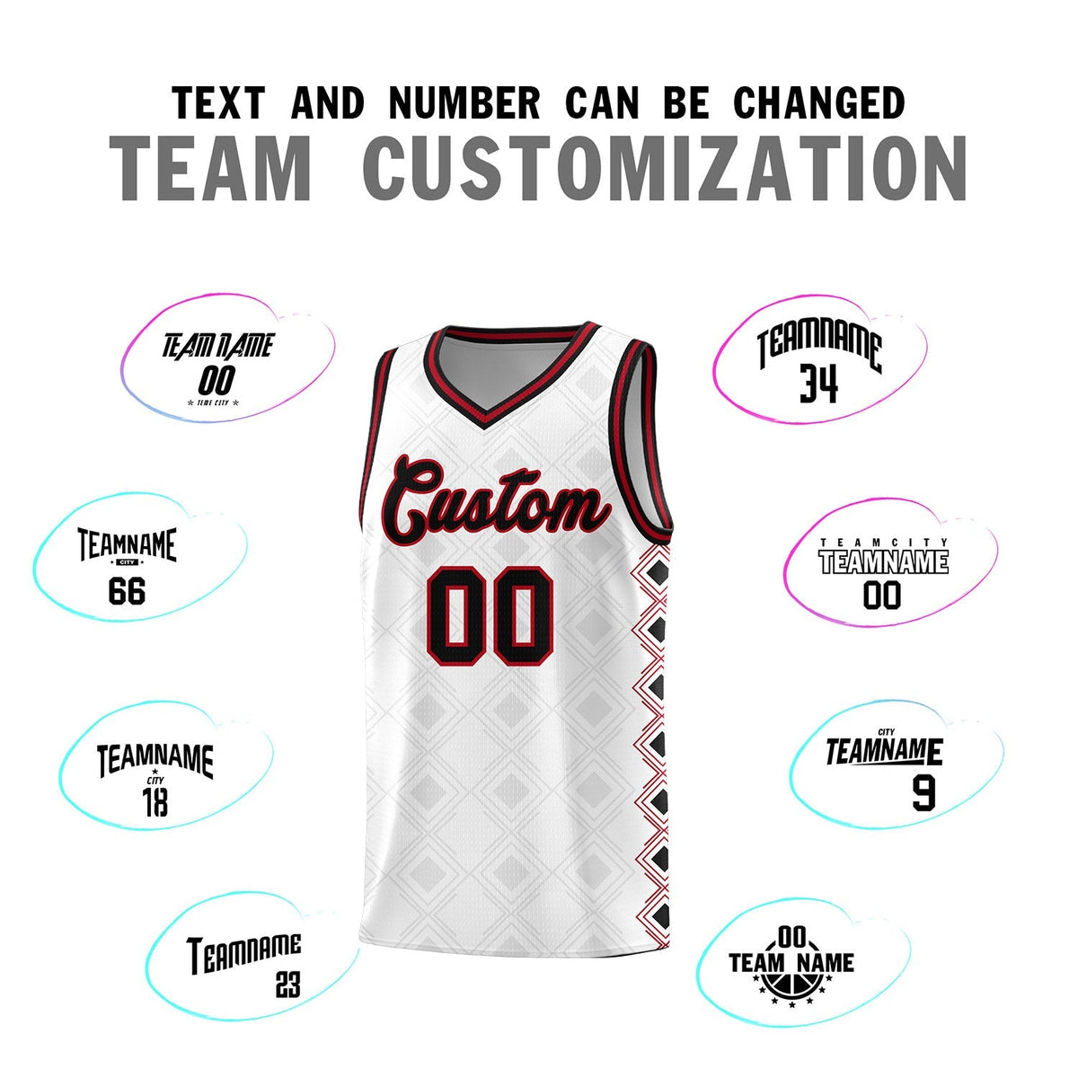Custom White Side Blocks Sports Uniform Basketball Jersey|KXKSHOP
