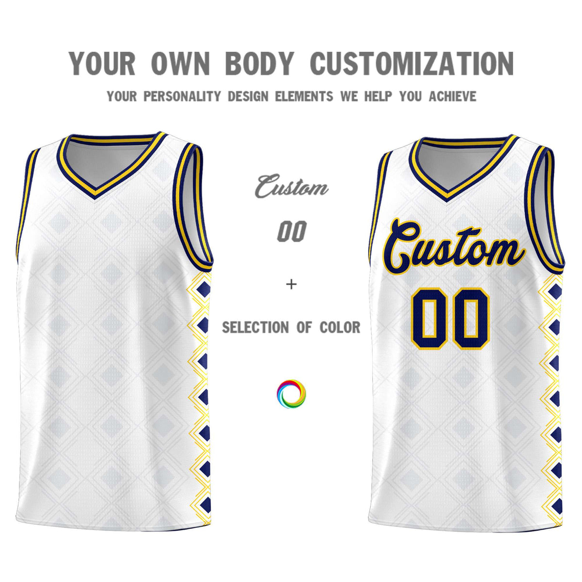 Custom White Side Blocks Sports Uniform Basketball Jersey|KXKSHOP
