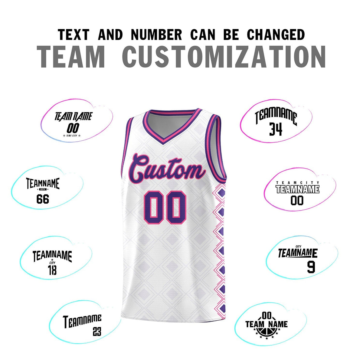 Custom White Side Blocks Sports Uniform Basketball Jersey|KXKSHOP