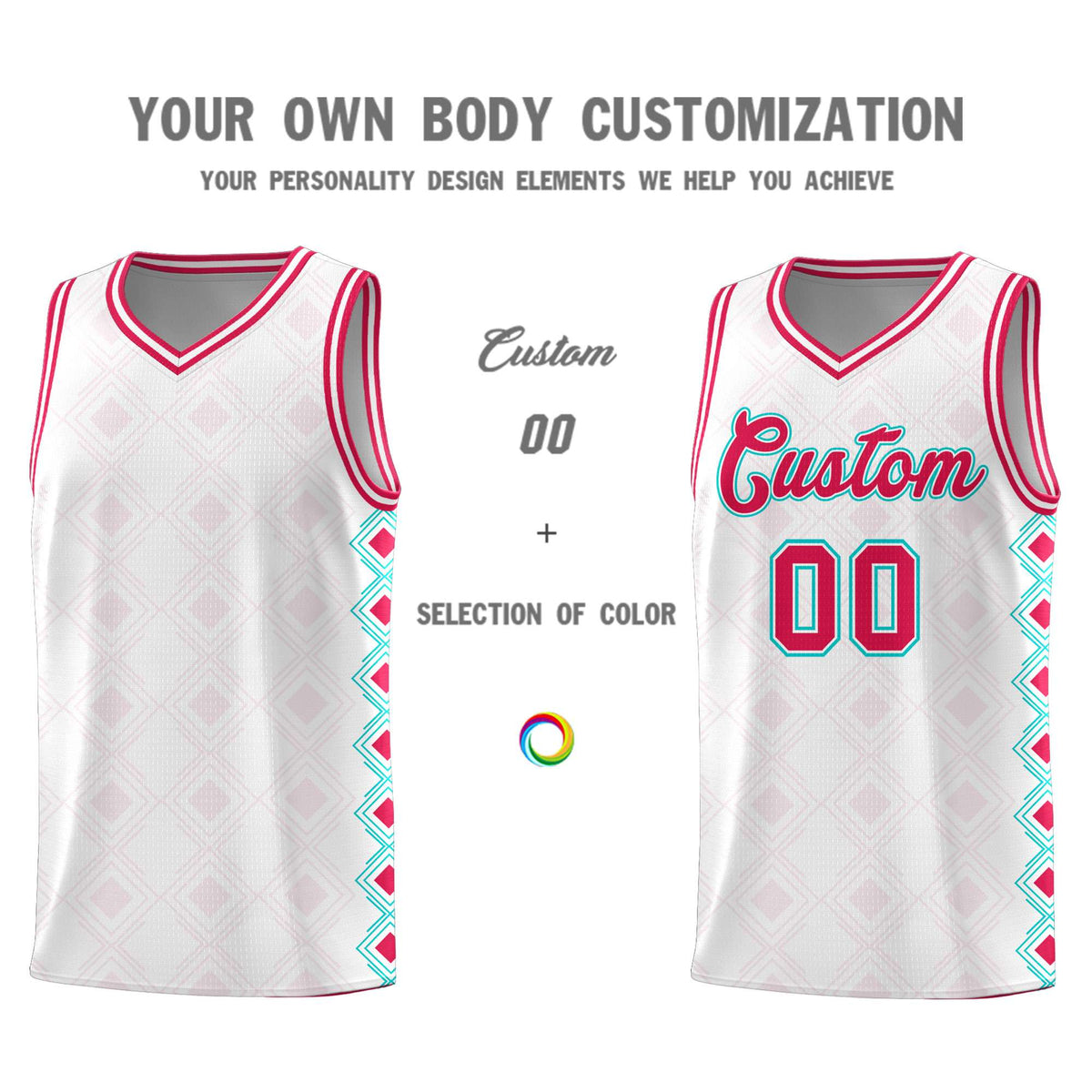 Custom White Side Blocks Sports Uniform Basketball Jersey|KXKSHOP