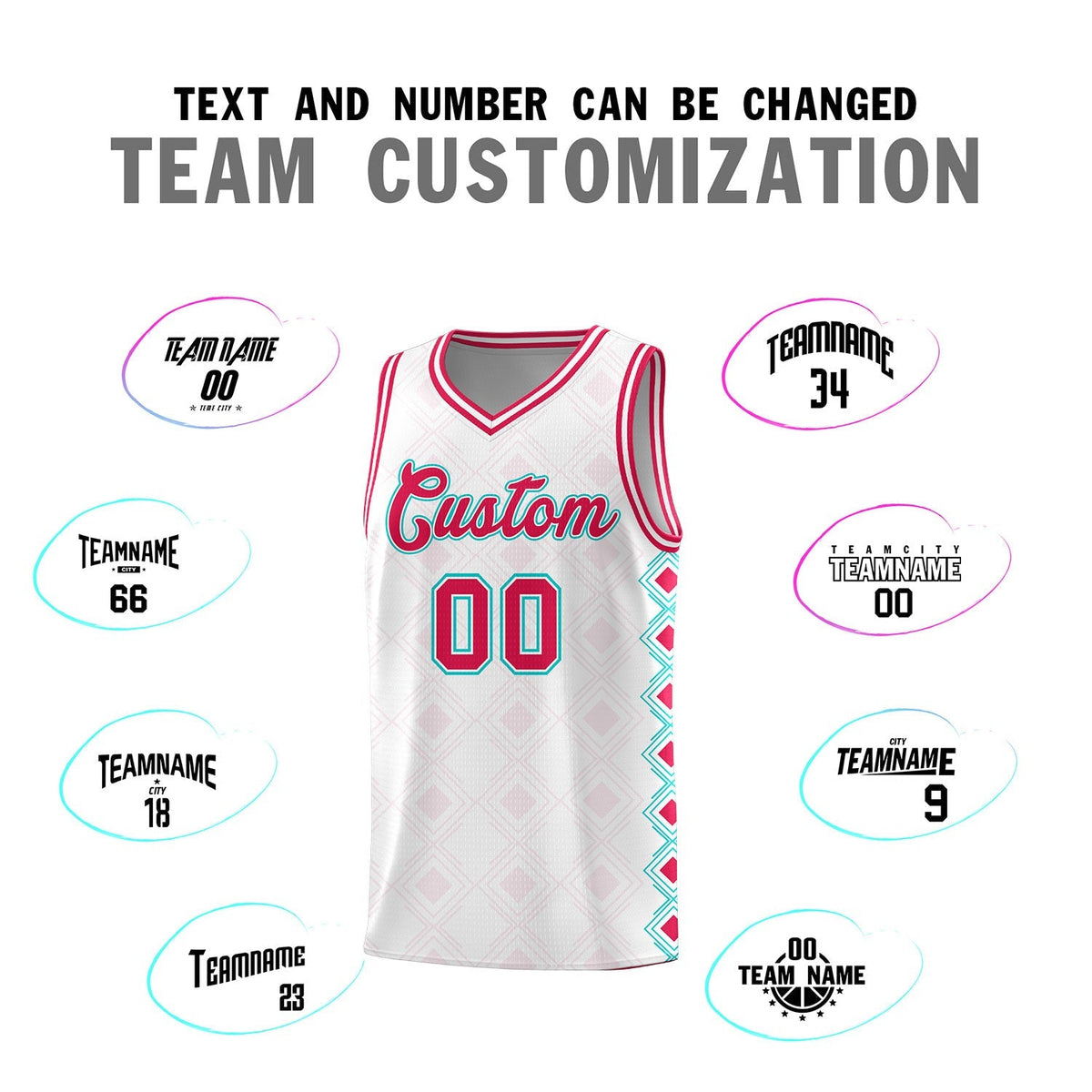 Custom White Side Blocks Sports Uniform Basketball Jersey|KXKSHOP